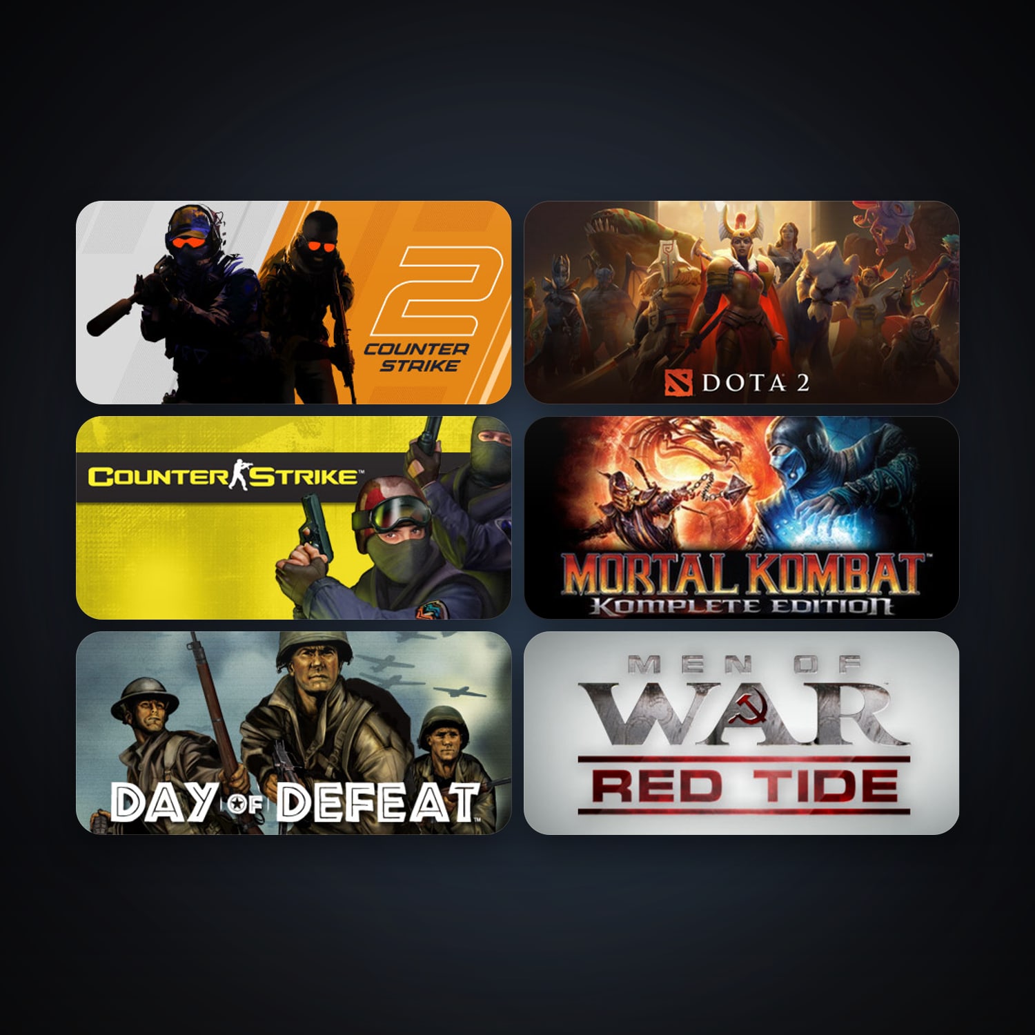 Counter-Strike + Day of Defeat, 10 games, Steam 11, clean — HabibiAccounts