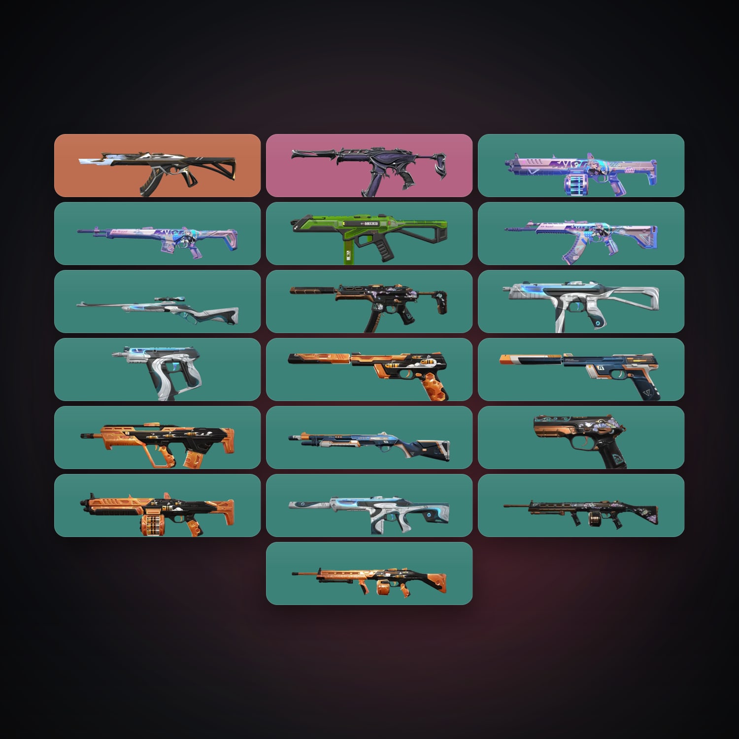 EU Silver 2 locker — 19 skins, lvl 25 — HabibiAccounts