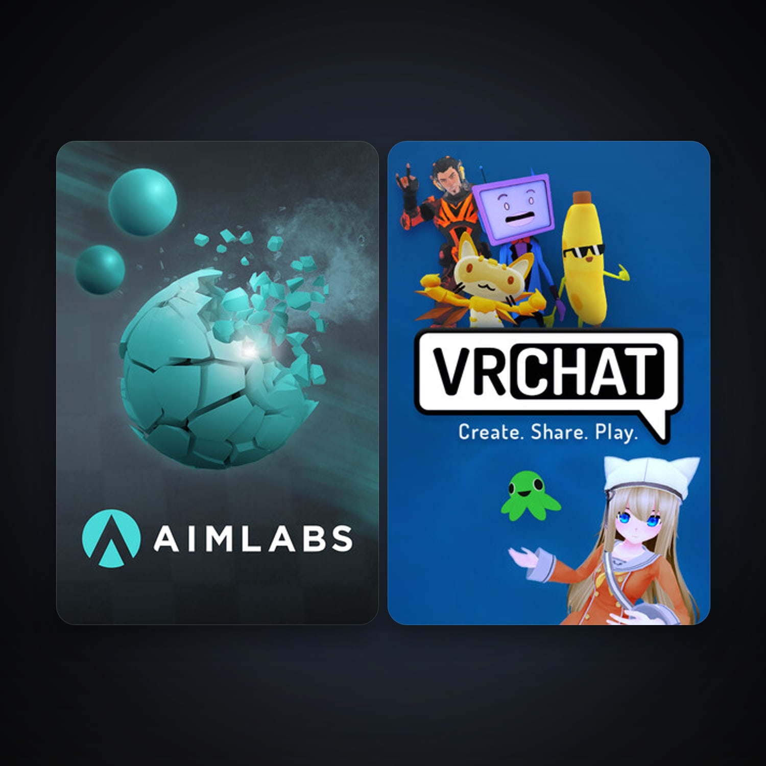 هالحساب ستيم فلين، VRChat وAimlabs، 3 لعبة، صامد واضح — HabibiAccounts
