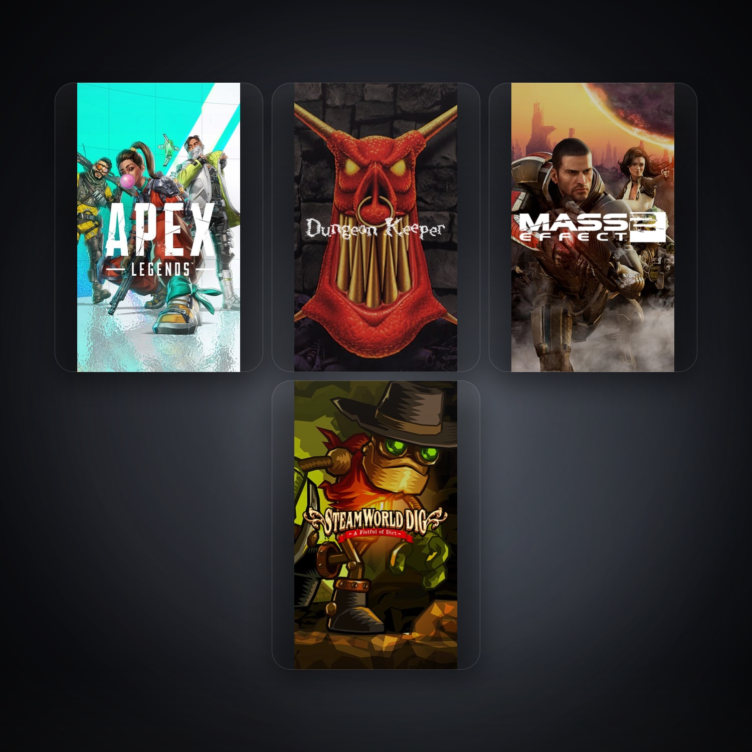 حساب إي إيه فيه Apex Legends وDungeon Keeper، CZ، 5 ألعاب — HabibiAccounts