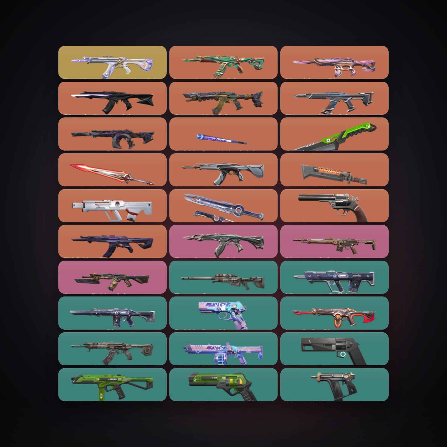 LA Gold 3 locker — 5 knives, 92 skins, lvl 174 — HabibiAccounts