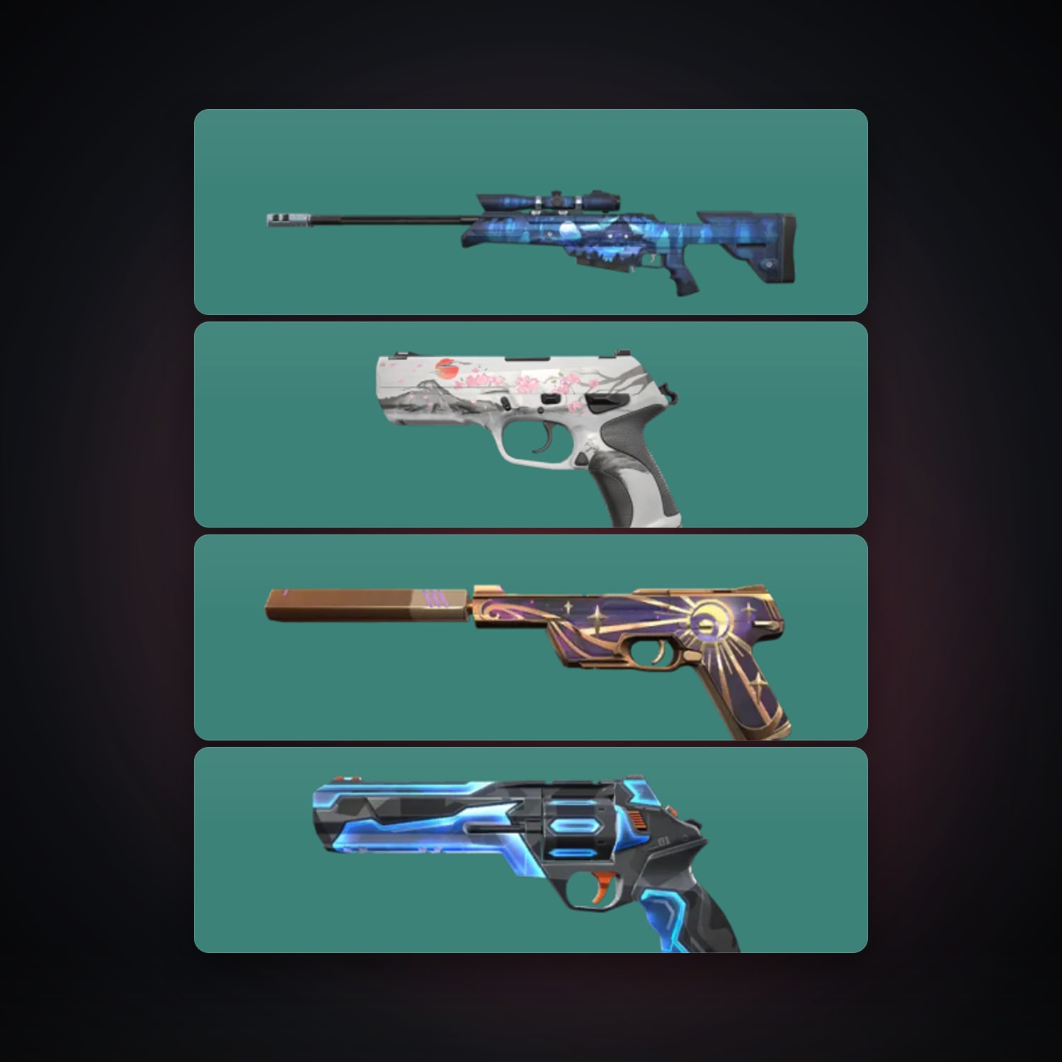 KR Gold 1 locker — 4 skins, lvl 99 — HabibiAccounts