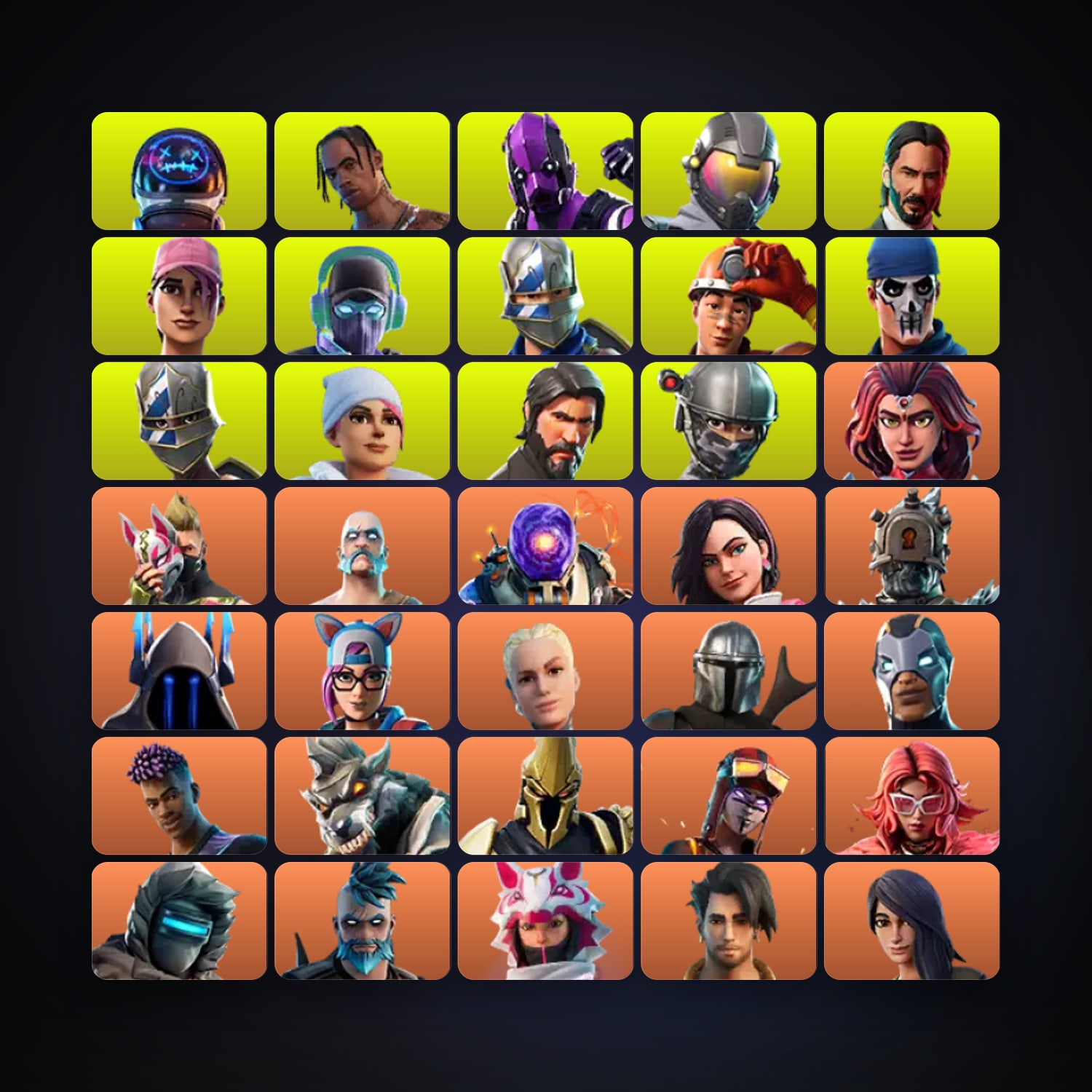 Fortnite locker — 269 skins — 700 V-Bucks — lvl 1876 — HabibiAccounts