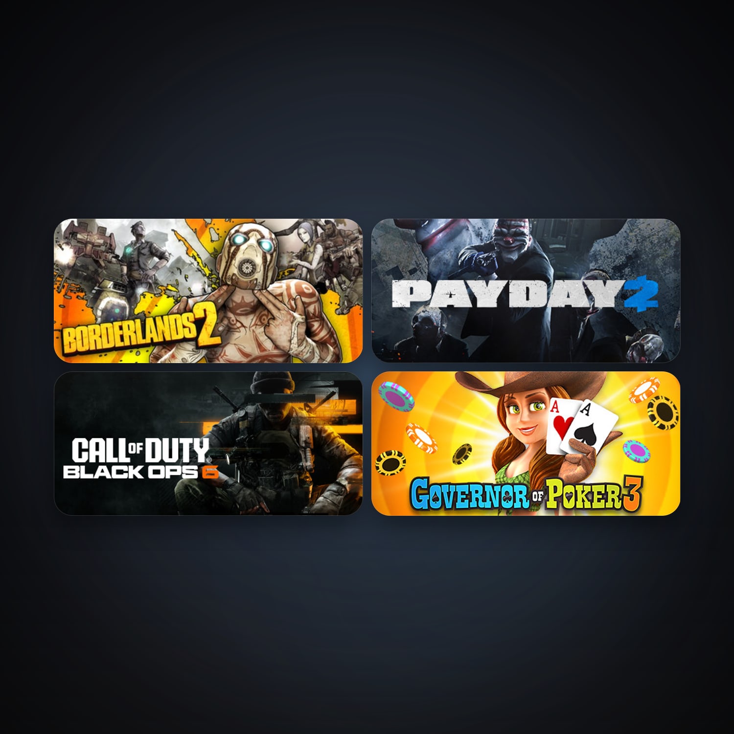Borderlands 2 & PAYDAY 2 | 10 Games | Clean — HabibiAccounts