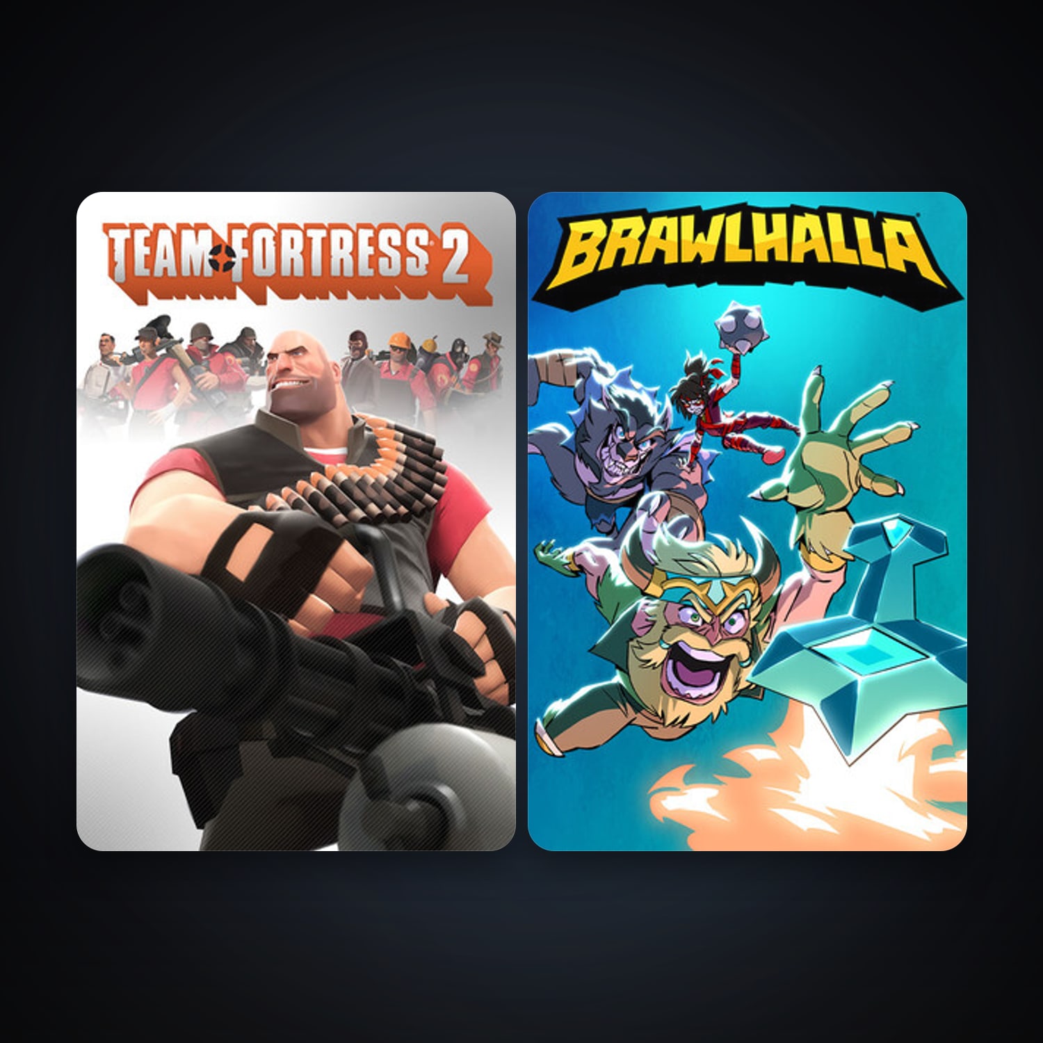 Team Fortress 2 + Brawlhalla, 4 games, clean — HabibiAccounts