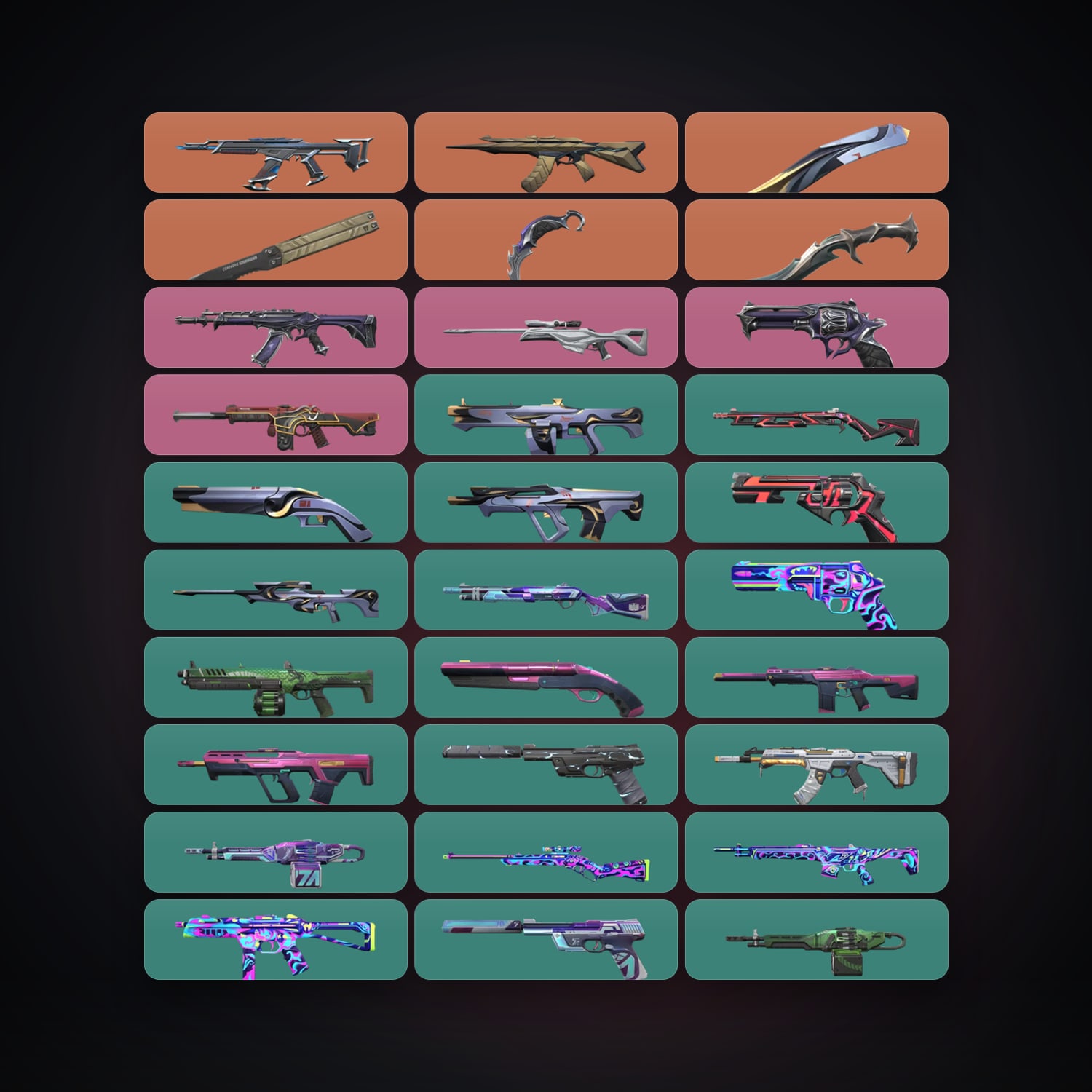AP Gold 1 locker — 4 knives, 31 skins, lvl 89 — HabibiAccounts