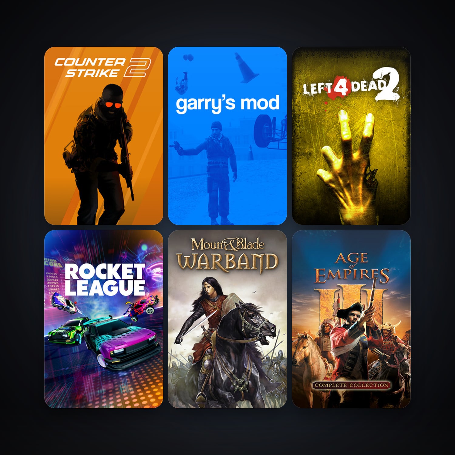 Portal + Left 4 Dead 2, 37 games, Steam 11, clean — HabibiAccounts