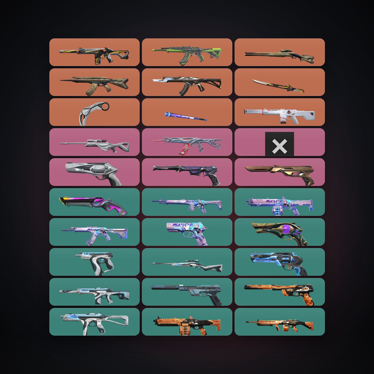 BR Silver 3 locker — 3 knives, 32 skins, lvl 191 — HabibiAccounts