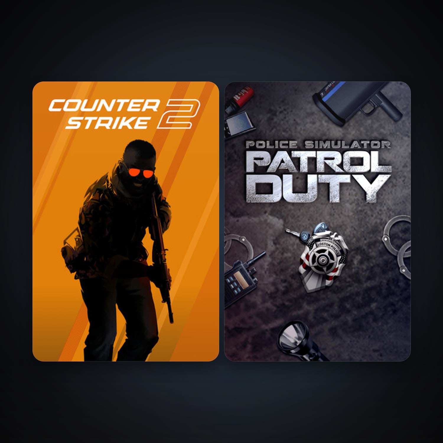 CS2 Prime + Police Simulator: Patrol Duty, 2 games, clean — HabibiAccounts