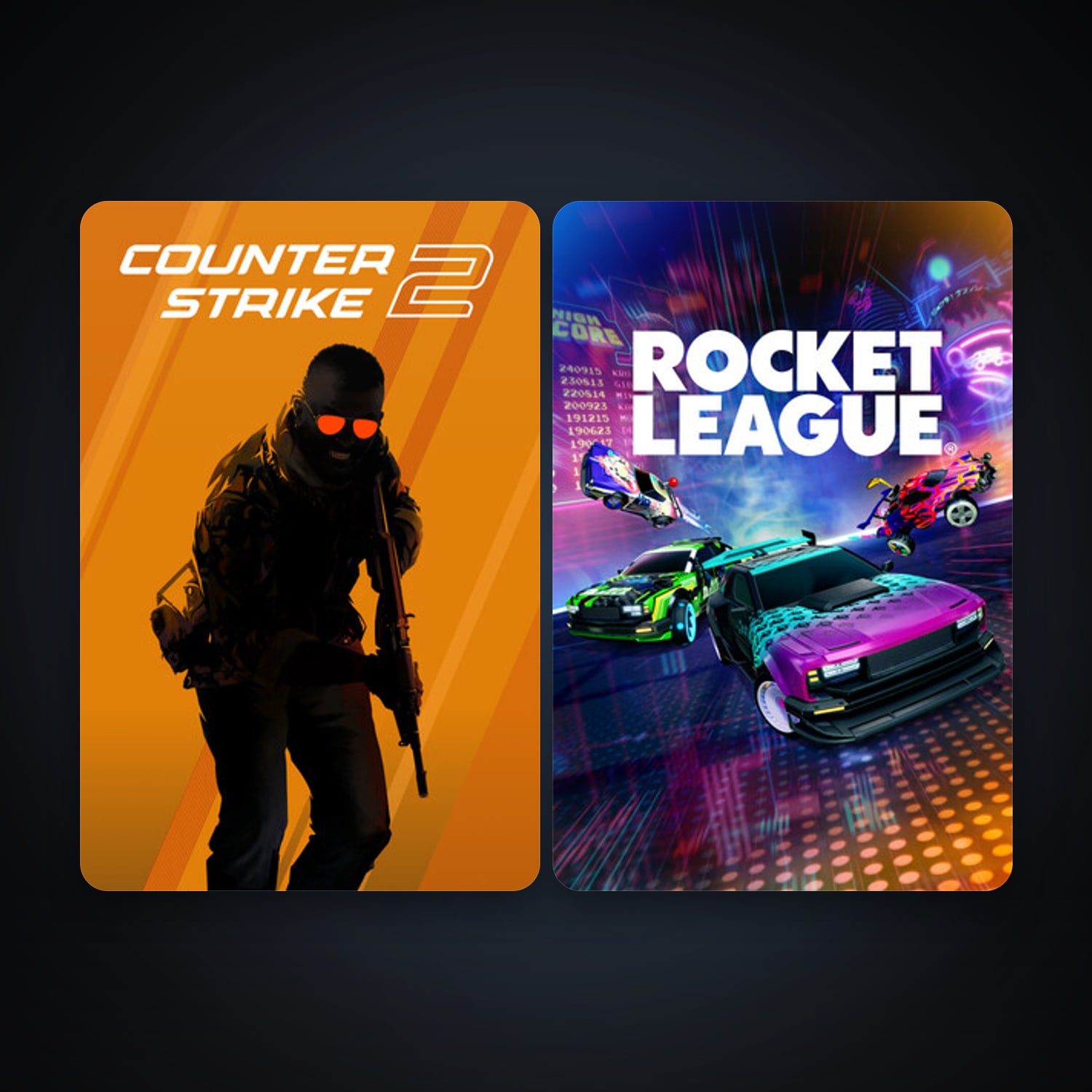 CS2 Prime + Rocket League, 2 games, clean — HabibiAccounts