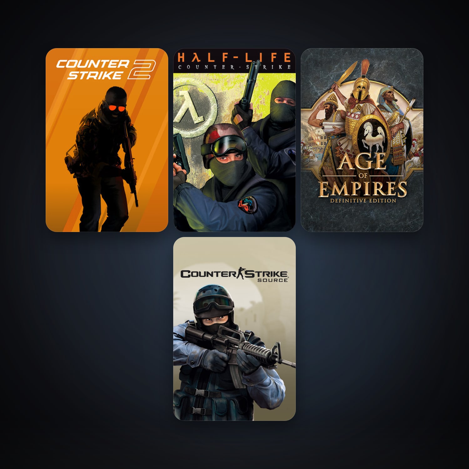 Counter-Strike + Counter-Strike: Source, 6 games, clean — HabibiAccounts
