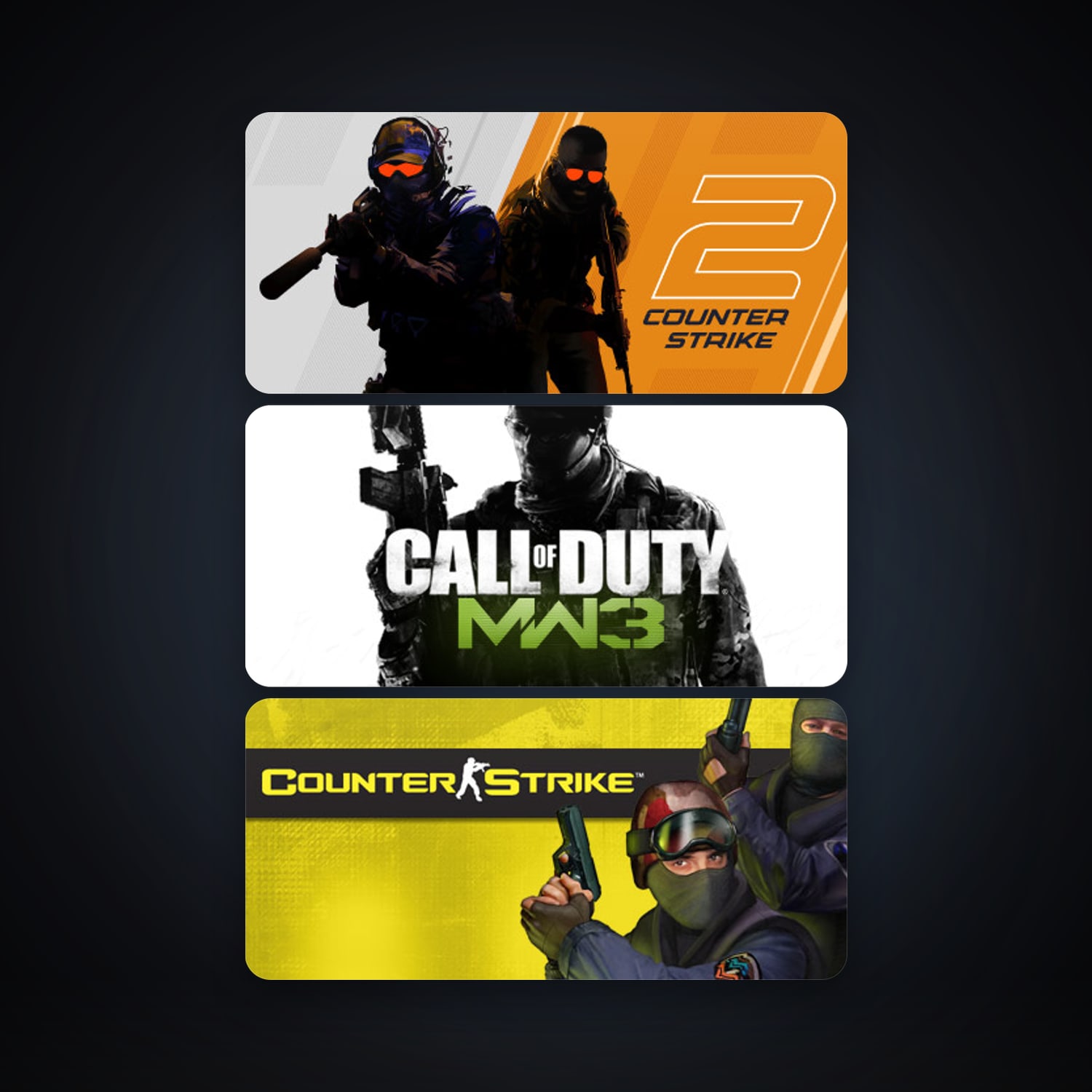 Counter-Strike + CS2 Prime, 6 games, Steam 10, clean — HabibiAccounts