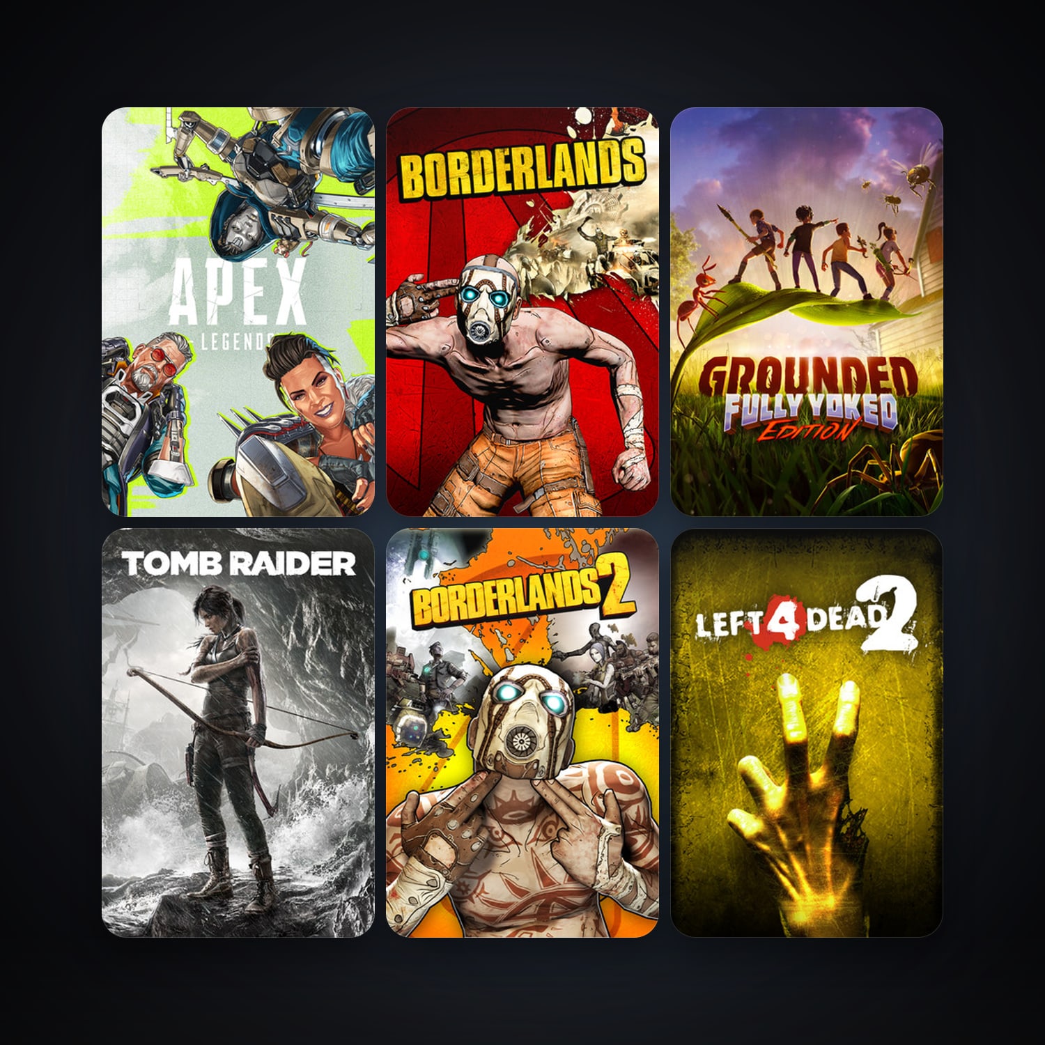 Left 4 Dead 2 + Borderlands, 10 games, clean — HabibiAccounts