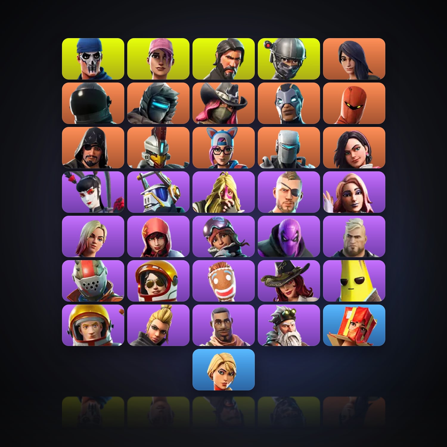 Fortnite | 36 Skins | 850 V-Bucks | Level 479 | 180 Wins — HabibiAccounts