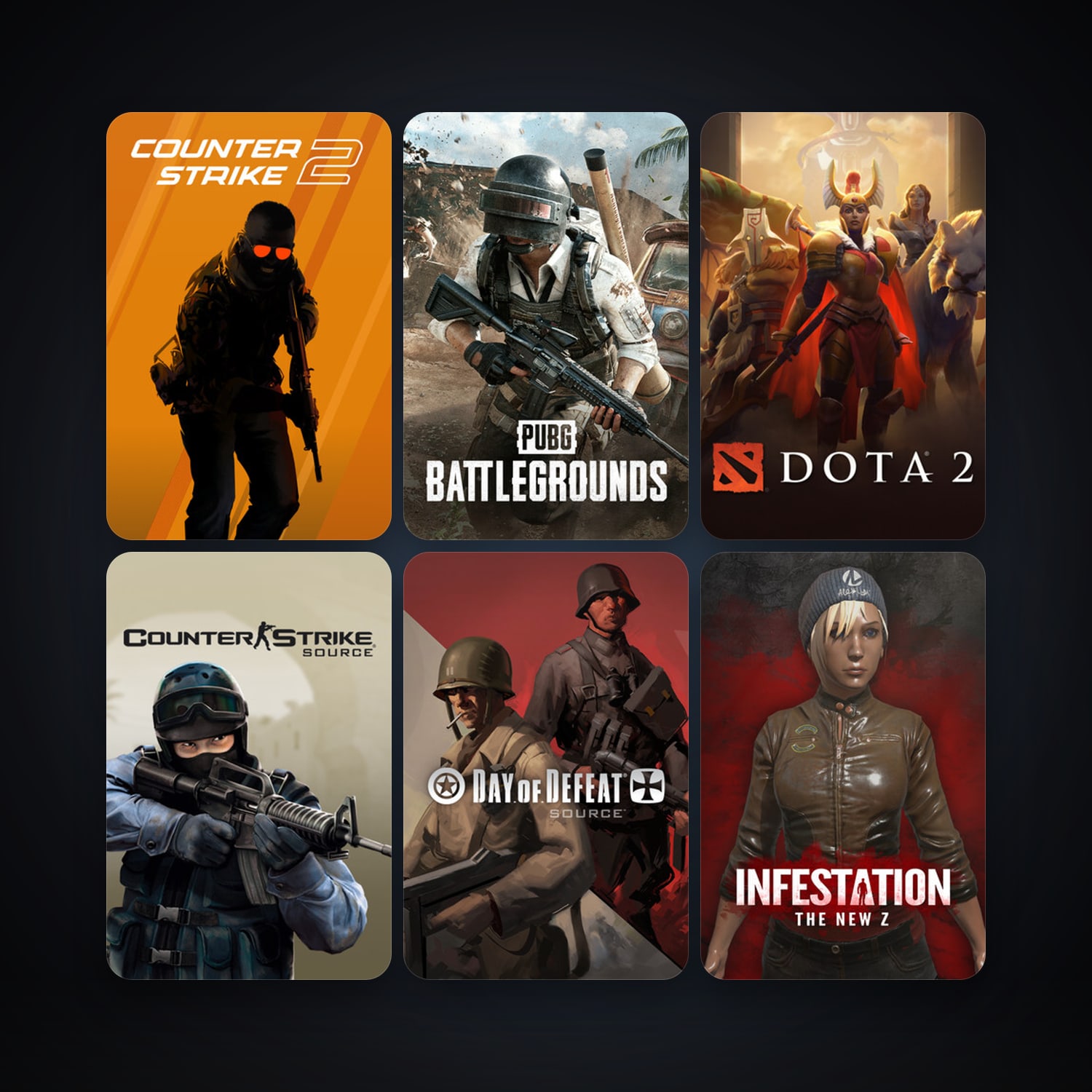 Counter-Strike: Source + Day of Defeat: Source, 10 games, Steam 10, clean — HabibiAccounts