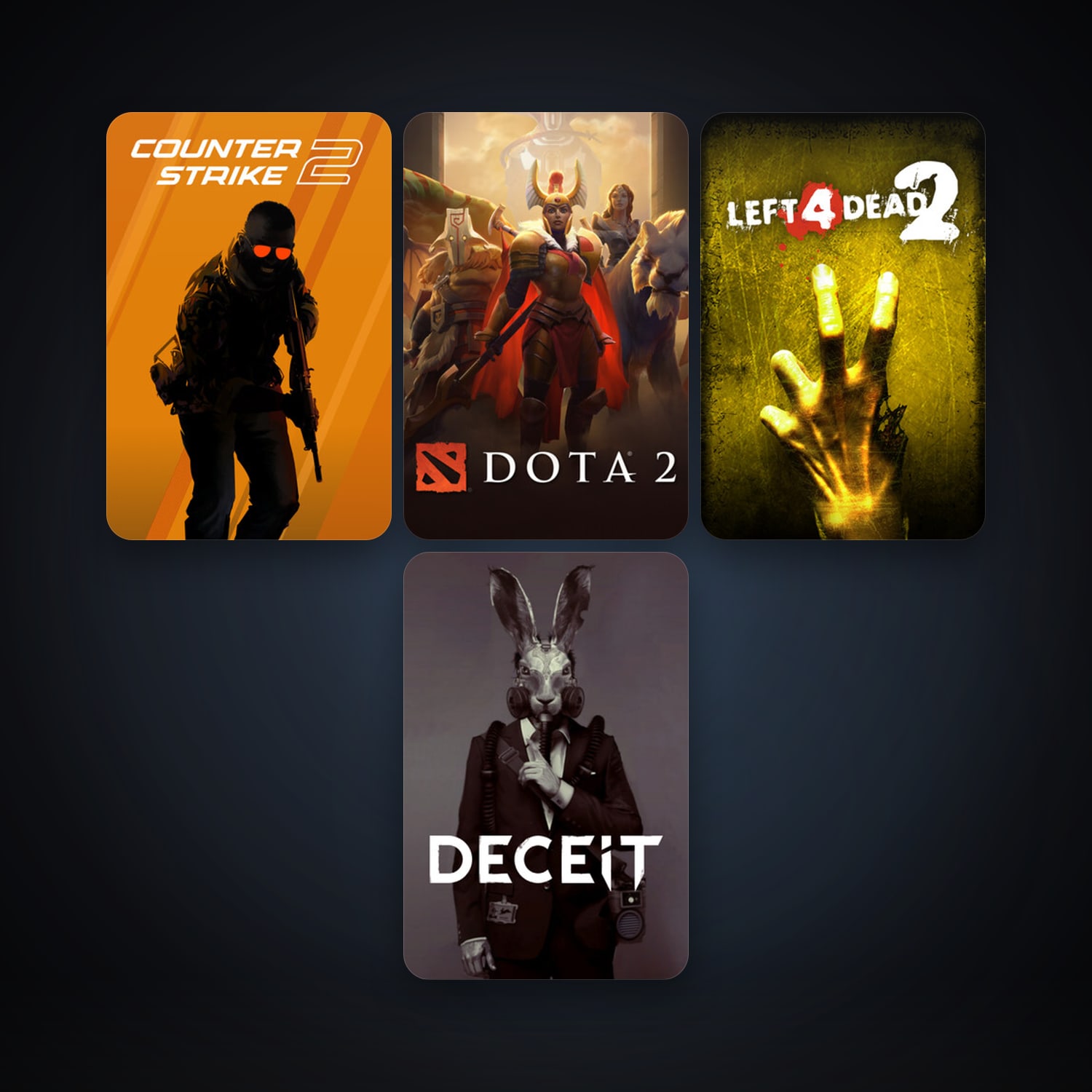 Left 4 Dead 2 + Dota 2, 4 games, clean — HabibiAccounts
