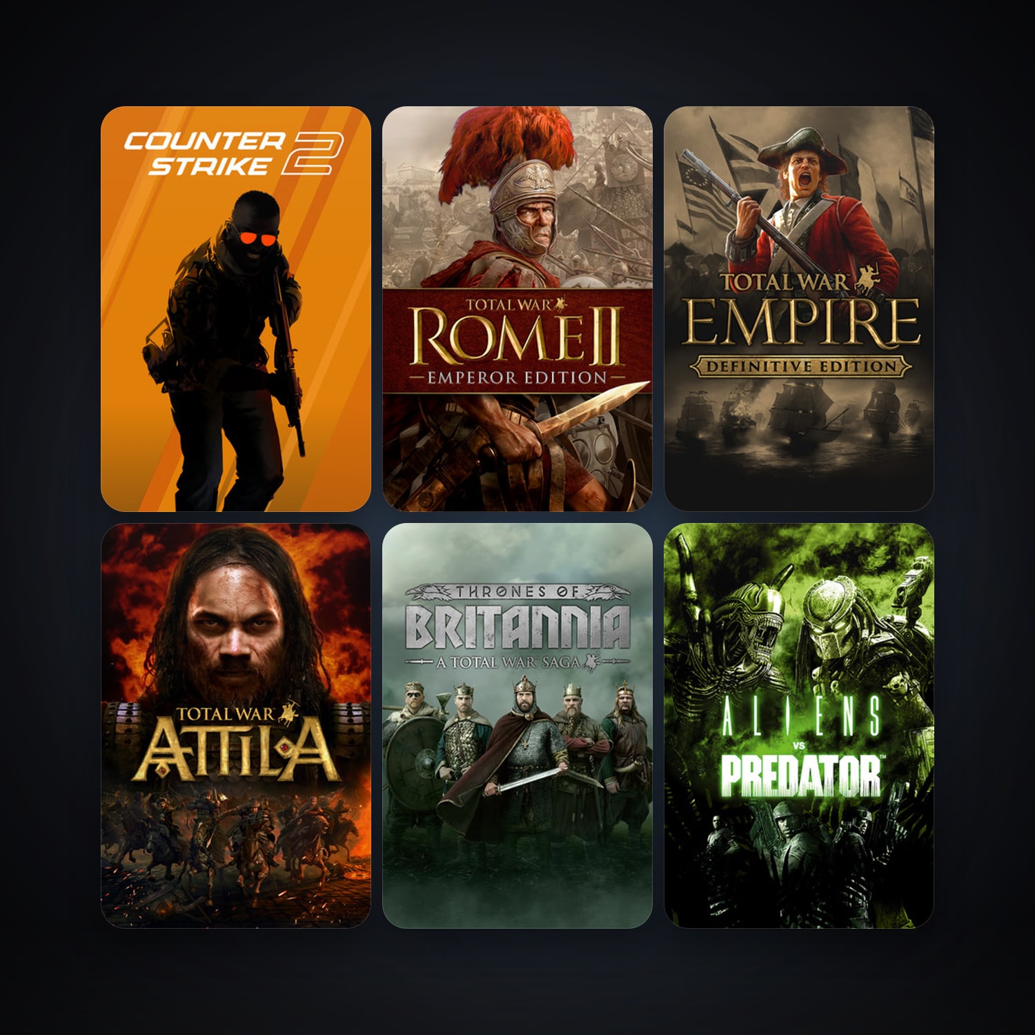 CS2 Prime + Empire: Total War, 11 games, clean — HabibiAccounts