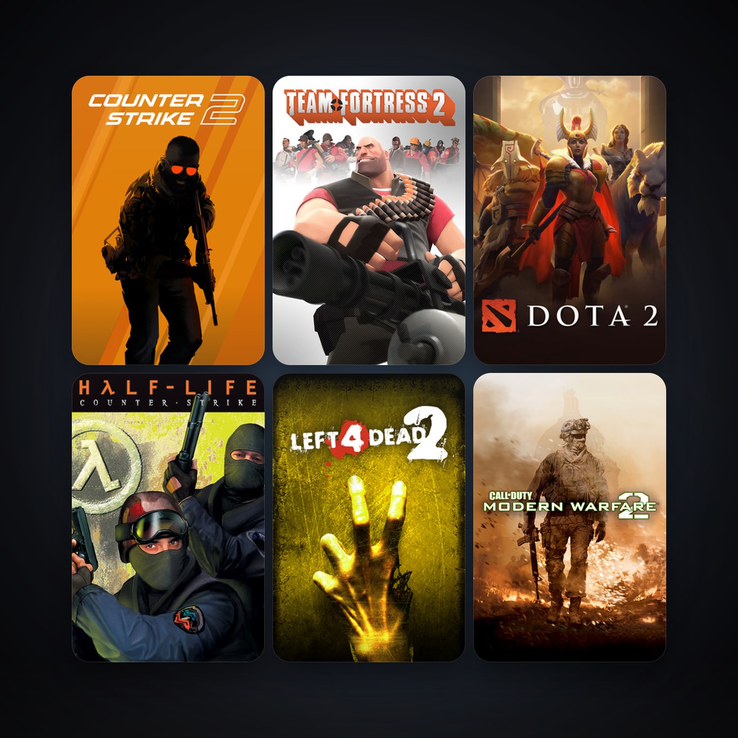 Counter-Strike + Team Fortress 2, 59 games, Steam 15, clean — HabibiAccounts
