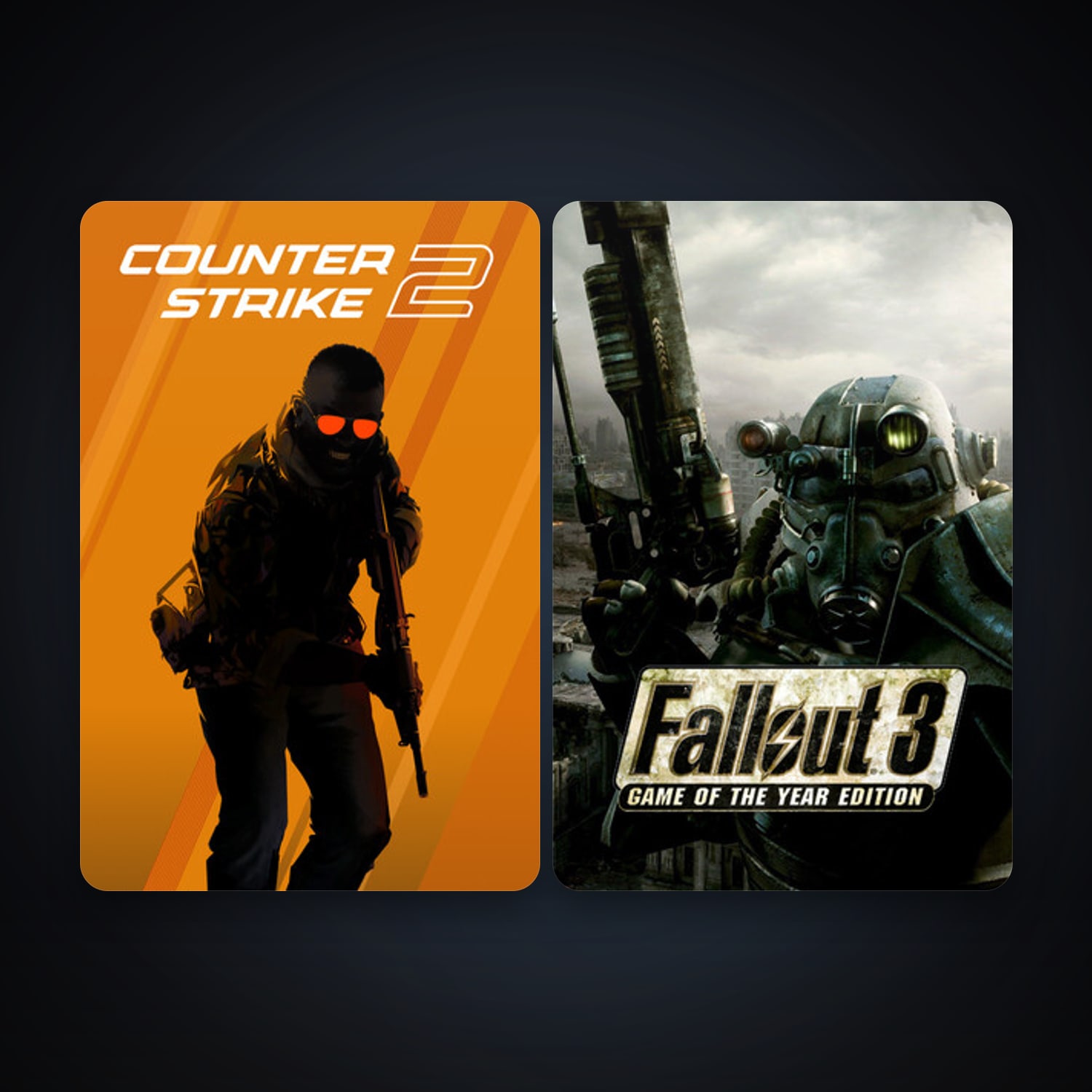 CS2 Prime + Fallout 3: Game of the Year Edition, 2 games, clean — HabibiAccounts