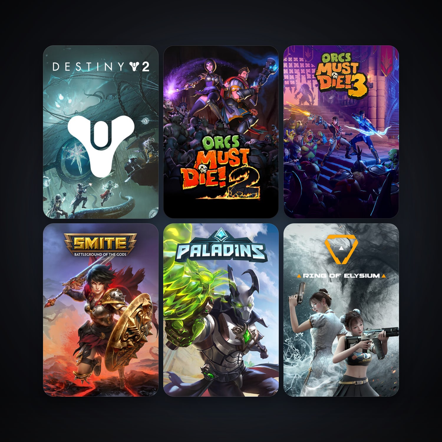 Orcs Must Die! 2 + SMITE, 13 games, clean — HabibiAccounts