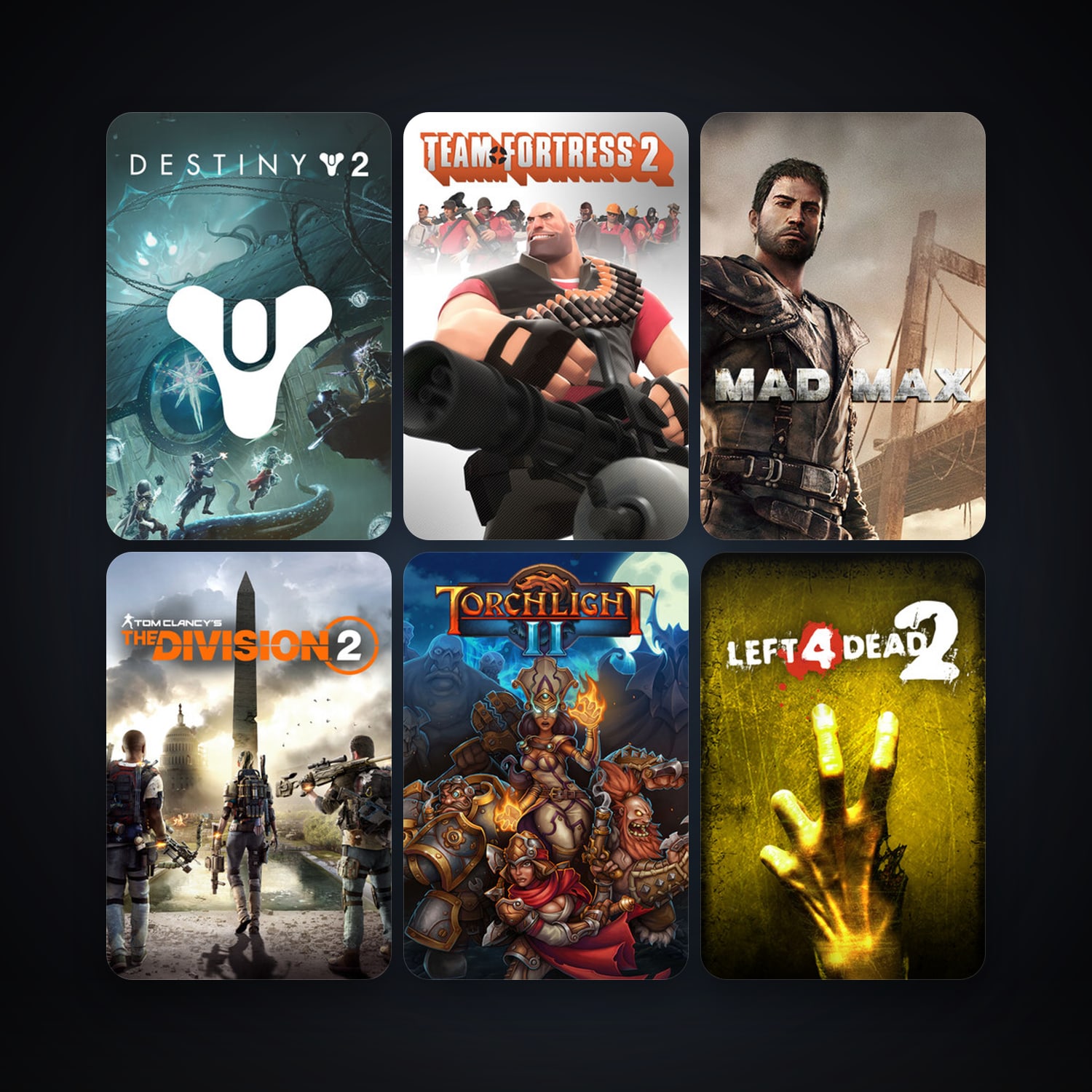Team Fortress 2 + Left 4 Dead 2, 114 games, Steam 11, clean — HabibiAccounts