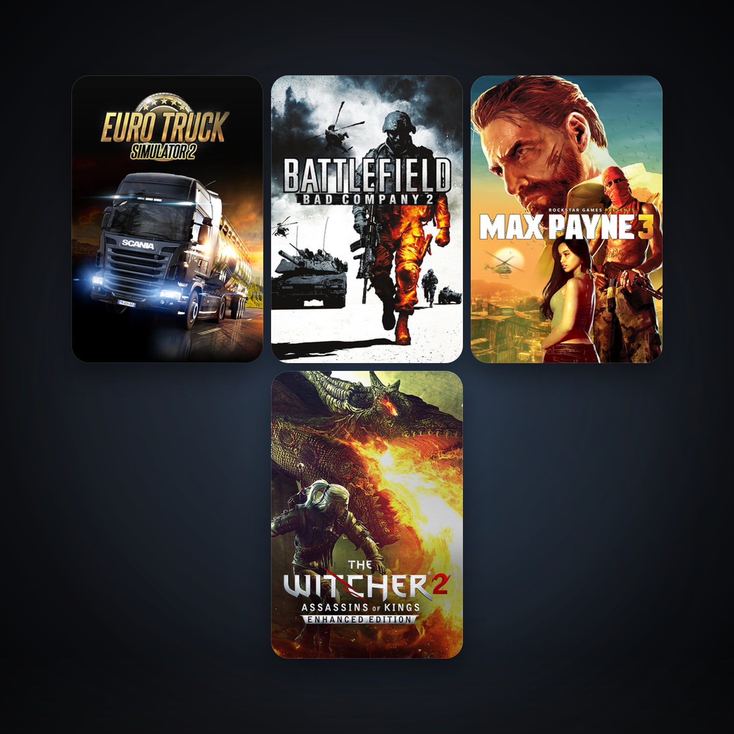 هالحساب ستيم فلين، Free CS2 (No Prime) وThe Witcher 2: Assassins of Kings Enhanced Edition، 7 لعبة، صامد واضح — HabibiAccounts