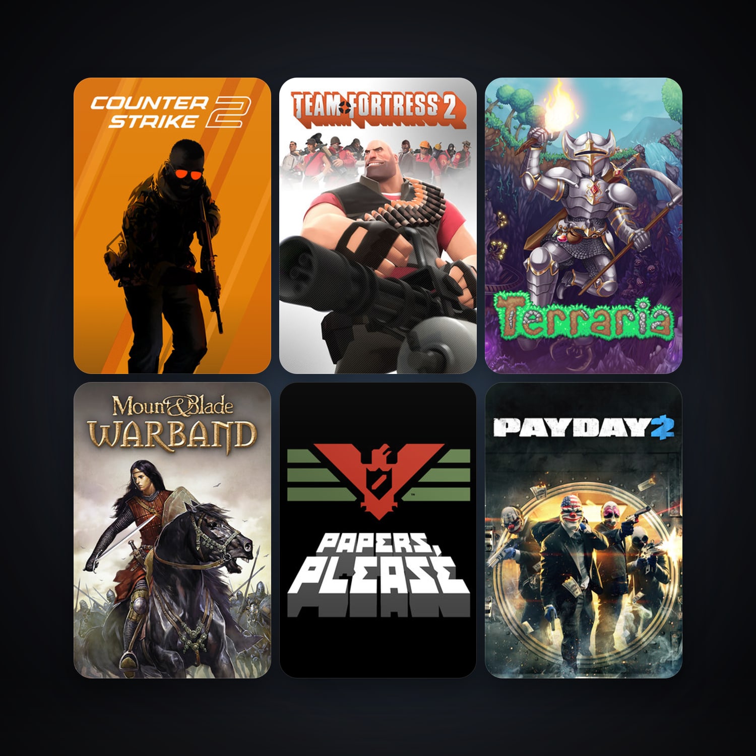 Team Fortress 2 + Portal 2, 17 games, Steam 13, clean — HabibiAccounts