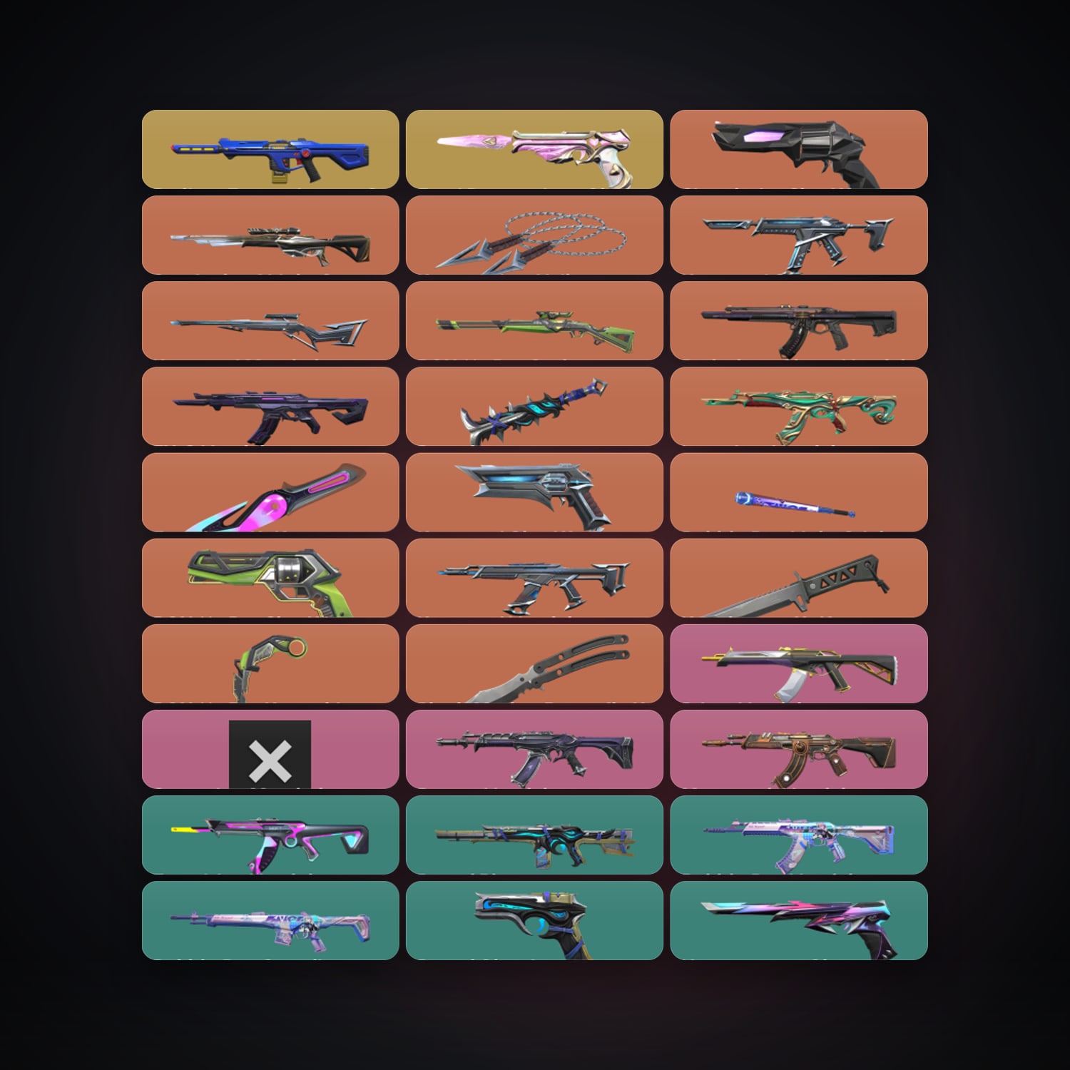 EU Diamond 1 locker — 7 knives, 69 skins, lvl 279 — HabibiAccounts