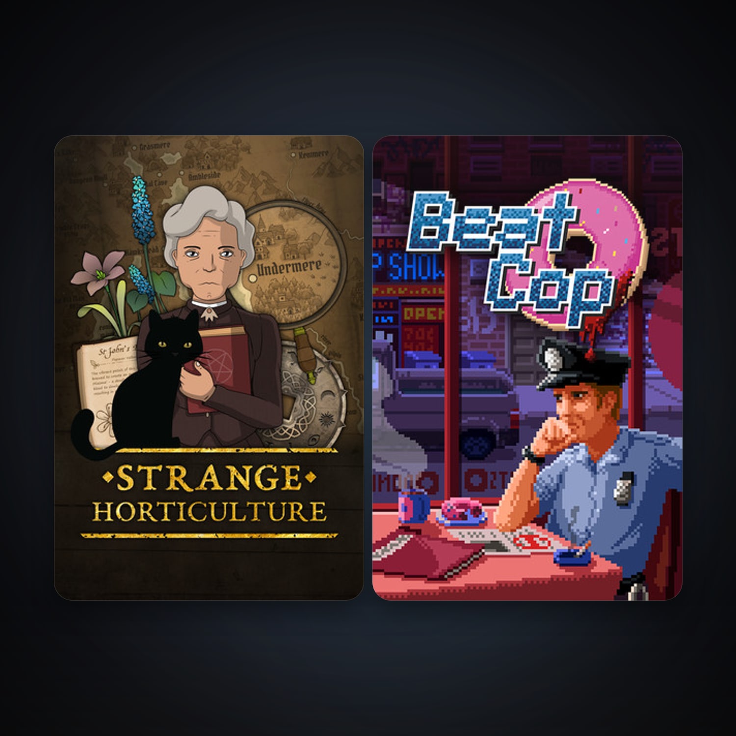 Beat Cop + Strange Horticulture, 11 games, clean — HabibiAccounts