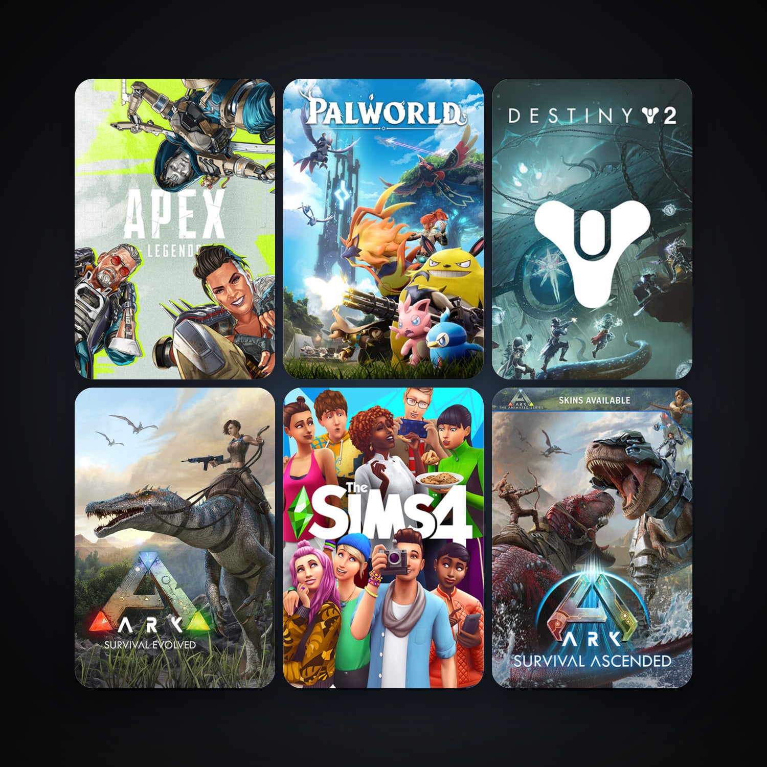 ARK: Survival Evolved + Raft, 20 games, clean — HabibiAccounts