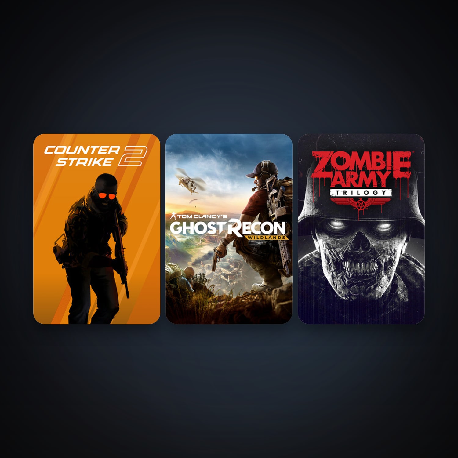 CS2 Prime + Zombie Army Trilogy, 3 games, clean — HabibiAccounts