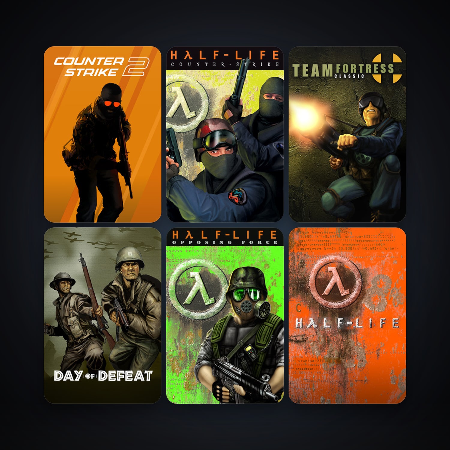 Counter-Strike + Team Fortress Classic, 21 games, clean — HabibiAccounts