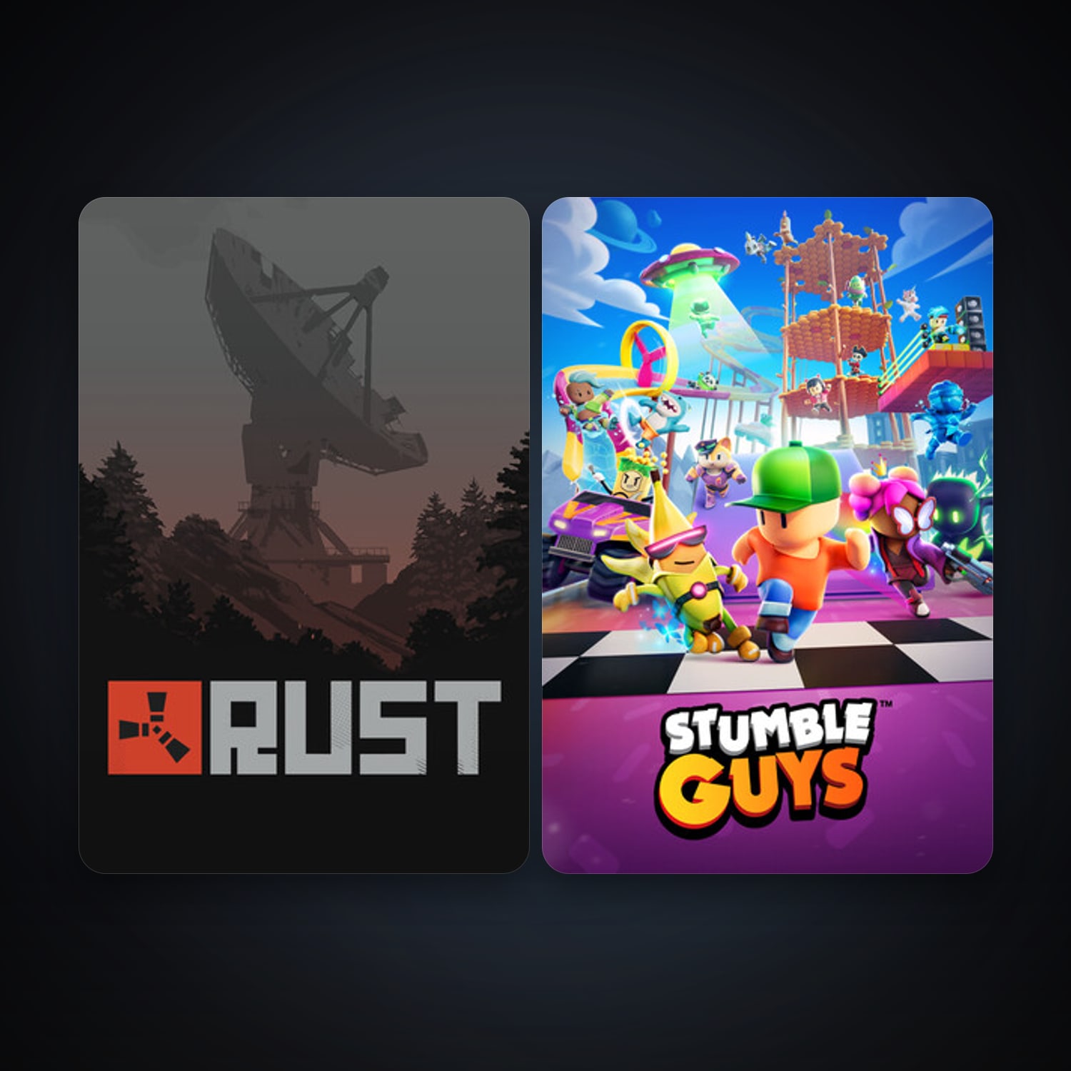 Rust + Stumble Guys, 4 games, clean — HabibiAccounts