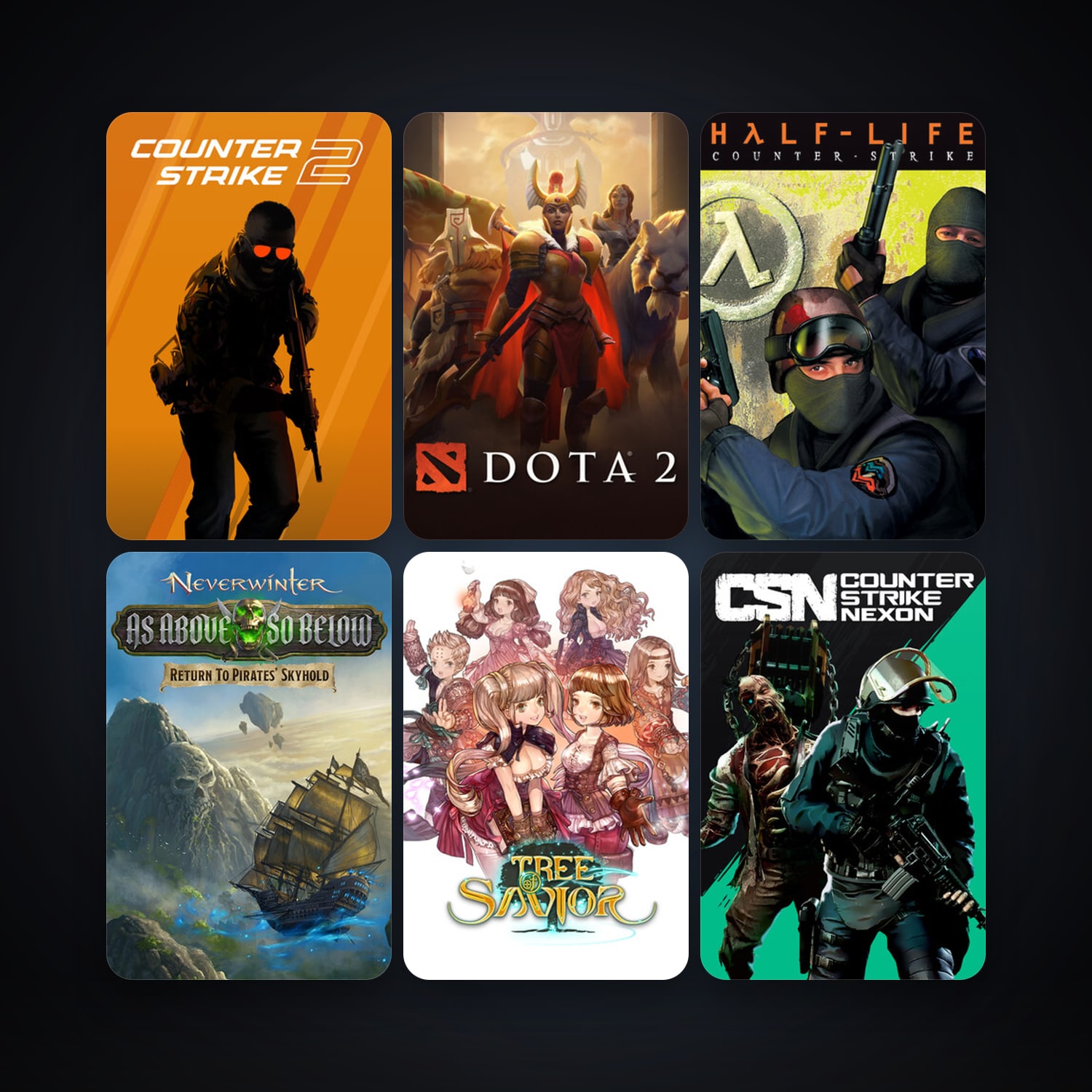 Counter-Strike + Day of Defeat, 19 games, Steam 10, clean — HabibiAccounts