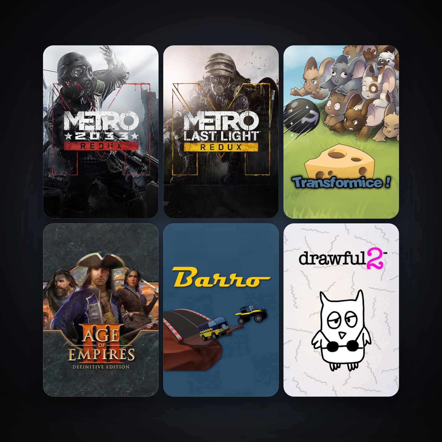 Metro 2033 Redux + Metro: Last Light Redux, 12 games, clean — HabibiAccounts