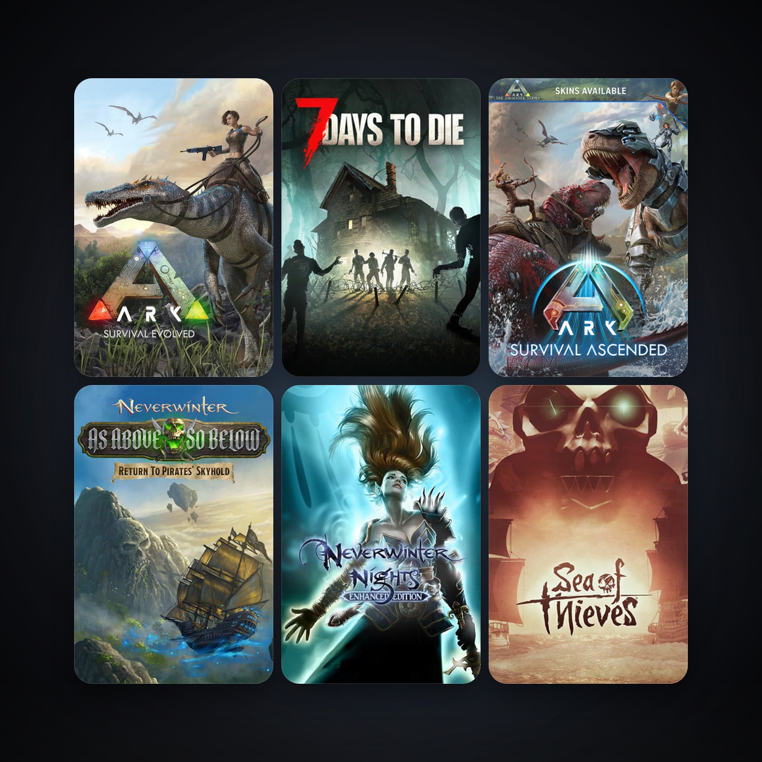 Neverwinter + 7 Days to Die, 7 games, clean — HabibiAccounts