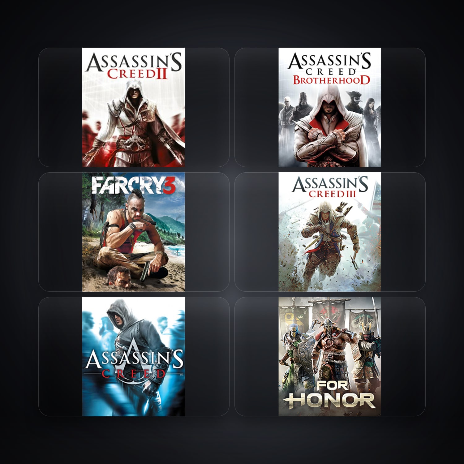 هالحساب يوبيسوفت فيه Assassin's Creed II وAssassin's Creed Brotherhood، AU، 11 ألعاب — HabibiAccounts