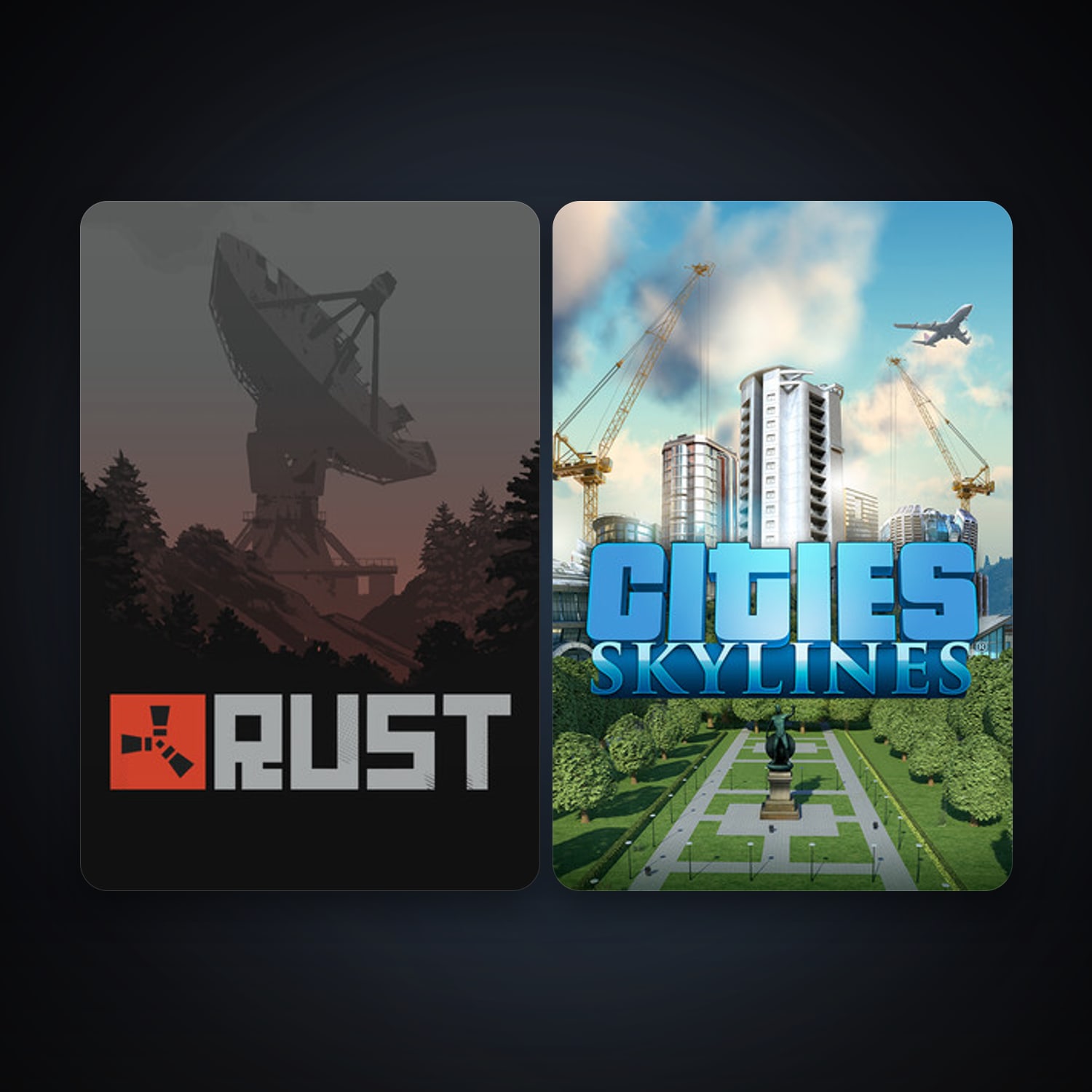 Rust + Cities: Skylines, 3 games, clean — HabibiAccounts
