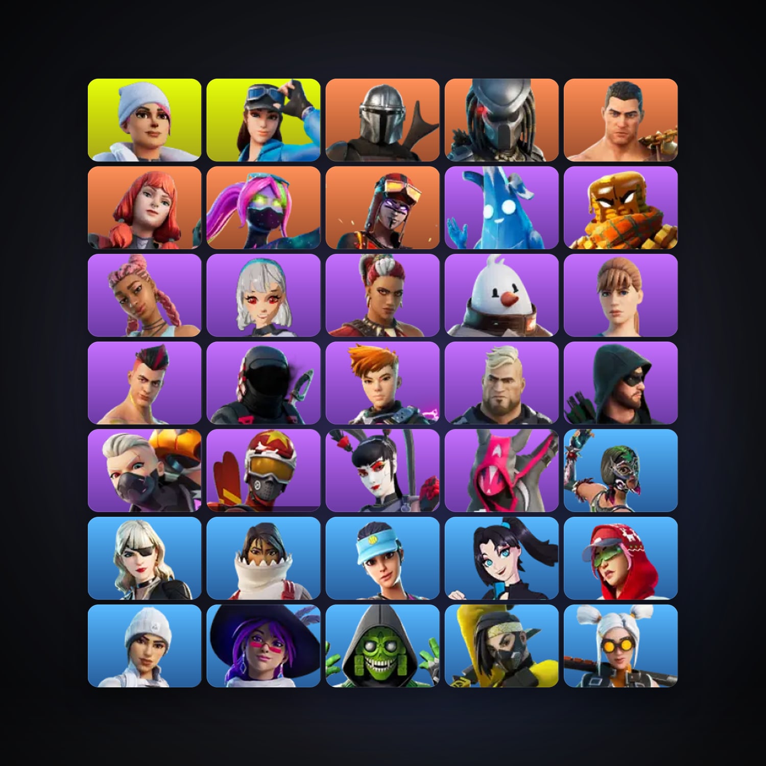 Fortnite | 45 Skins | 350 V-Bucks | Level 676 | 56 Wins — HabibiAccounts