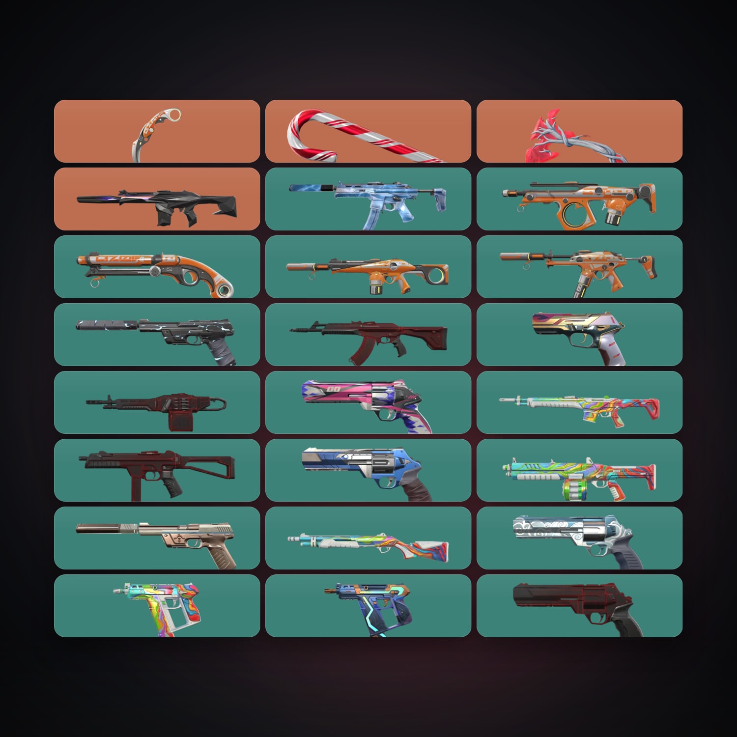 BR Gold 2 locker — 3 knives, 24 skins, lvl 197 — HabibiAccounts