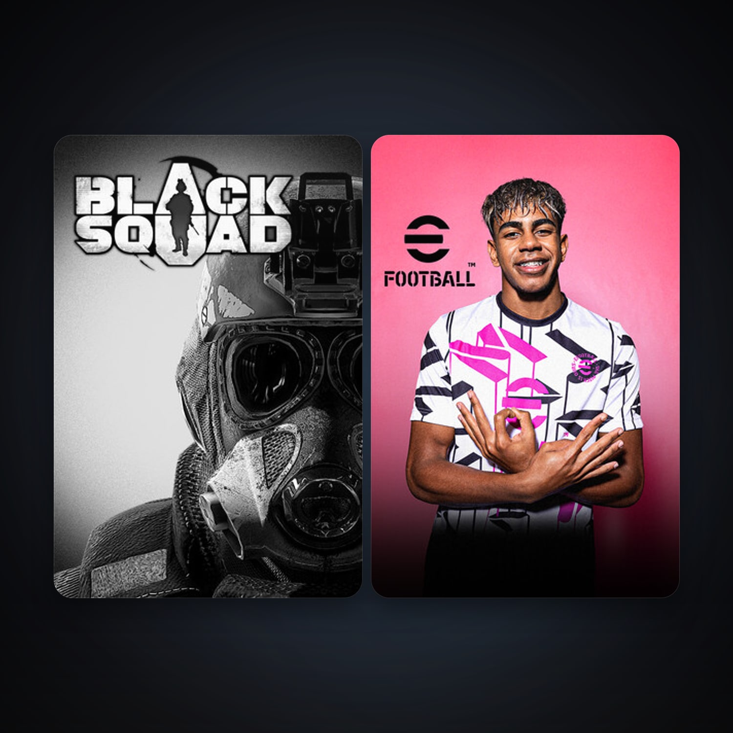 Black Squad + eFootball 2024, 4 games, clean — HabibiAccounts