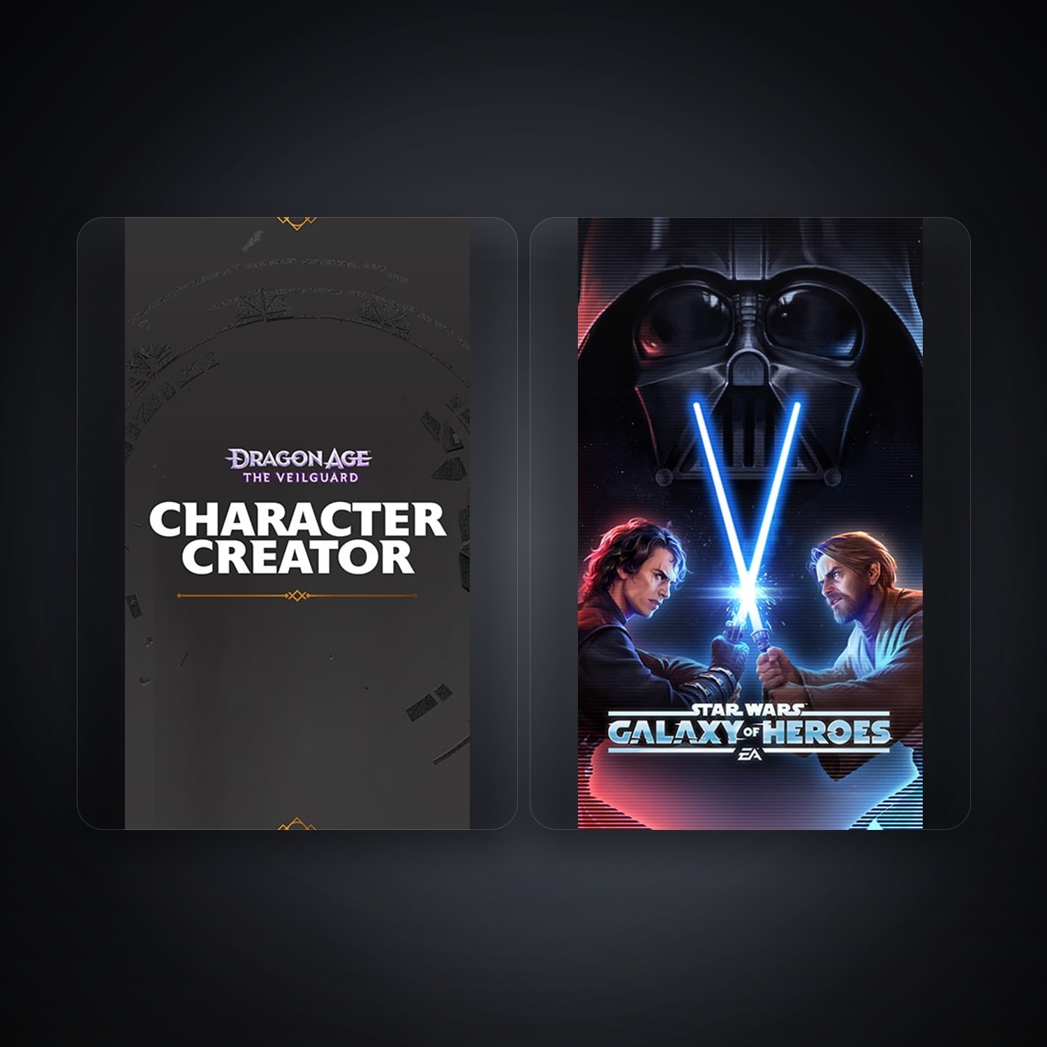 EA Dragon Age: The Veilguard Character Creator + STAR WARS: Galaxy of Heroes — VN — HabibiAccounts