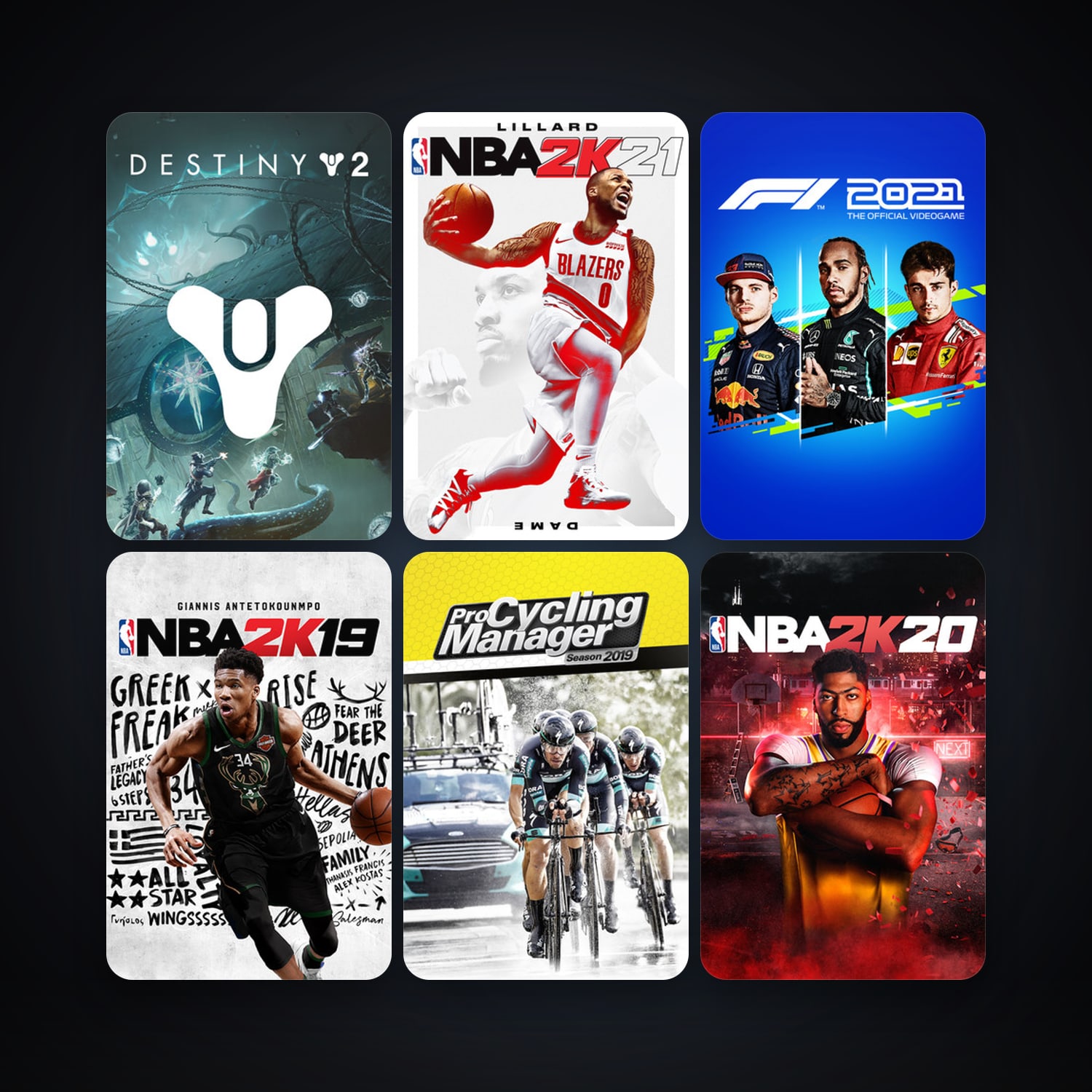F1 2018 + NBA 2K19, 48 games, Steam 10, clean — HabibiAccounts