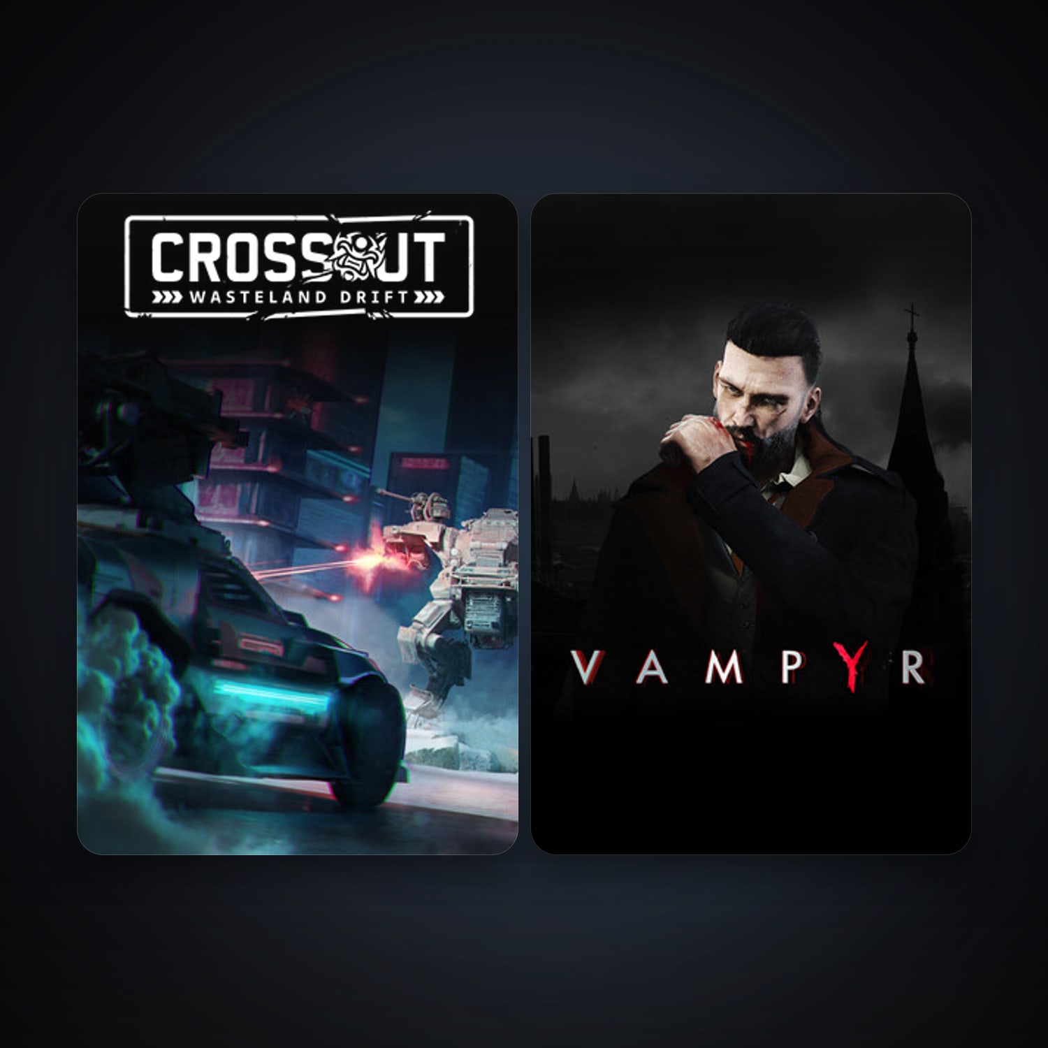 Crossout + Vampyr, 5 games, clean — HabibiAccounts