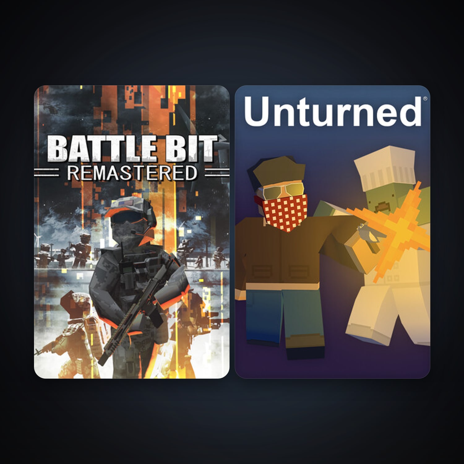 Unturned + BattleBit Remastered, 7 games, clean — HabibiAccounts