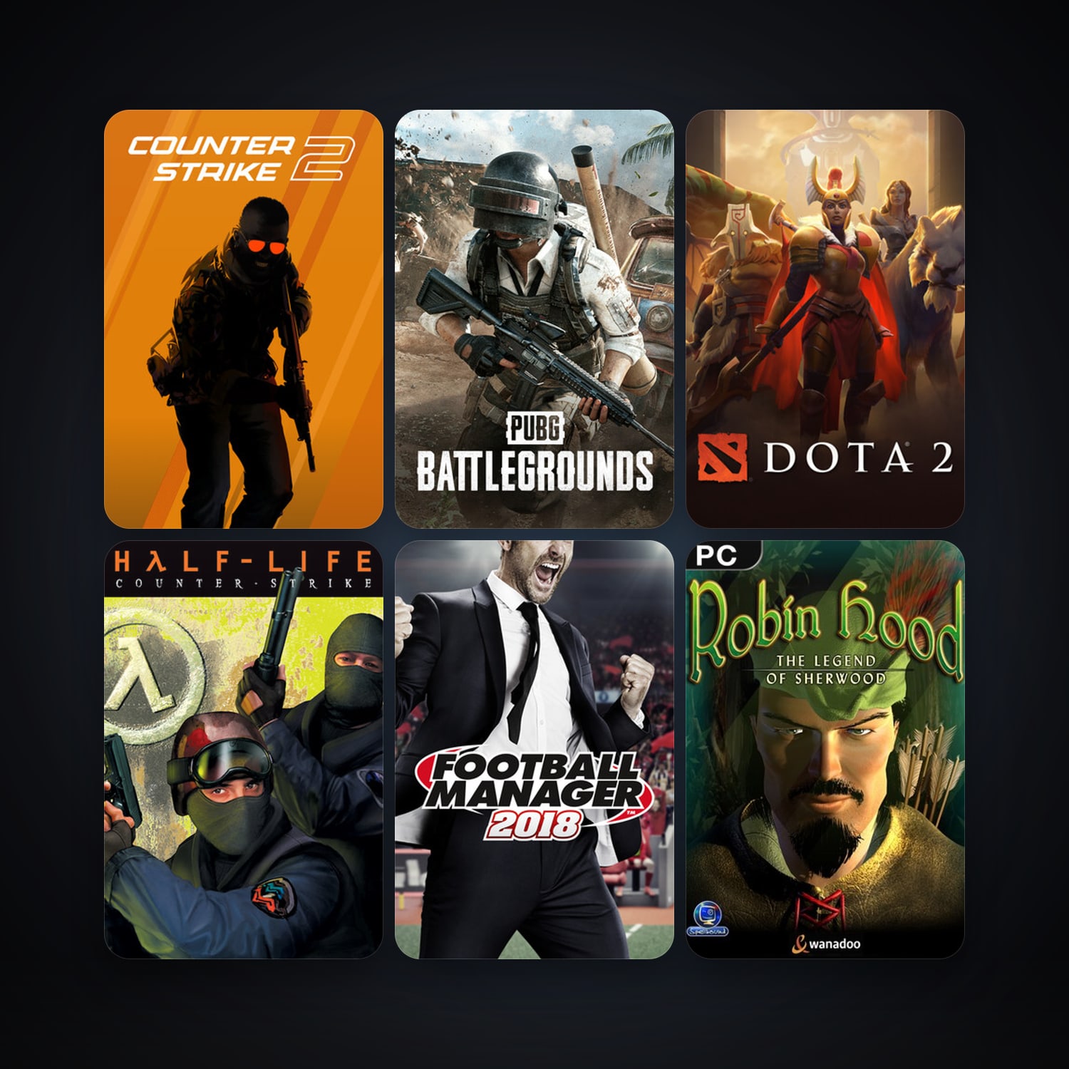 Counter-Strike + Day of Defeat, 18 games, clean — HabibiAccounts