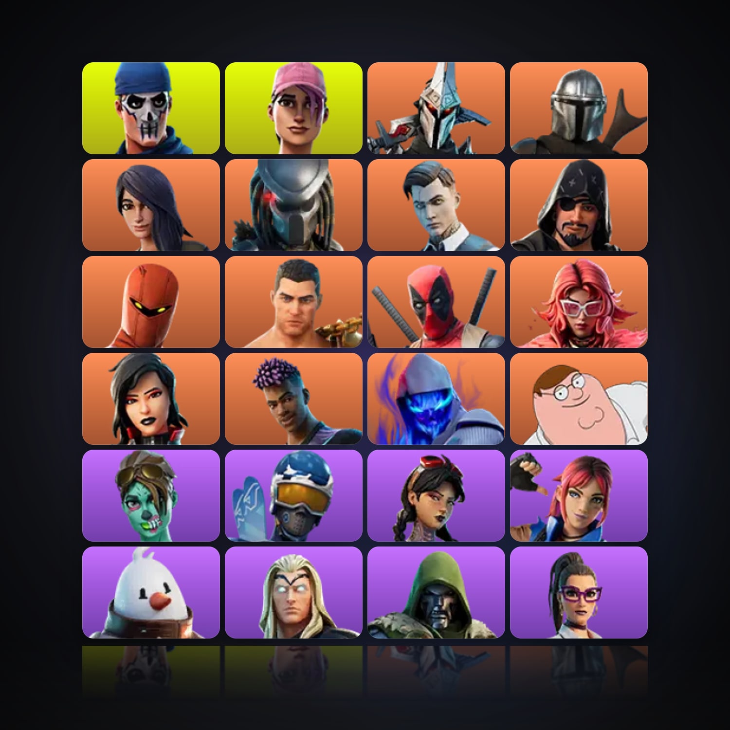 Fortnite | 98 Skins | 850 V-Bucks | Level 1637 | 231 Wins — HabibiAccounts