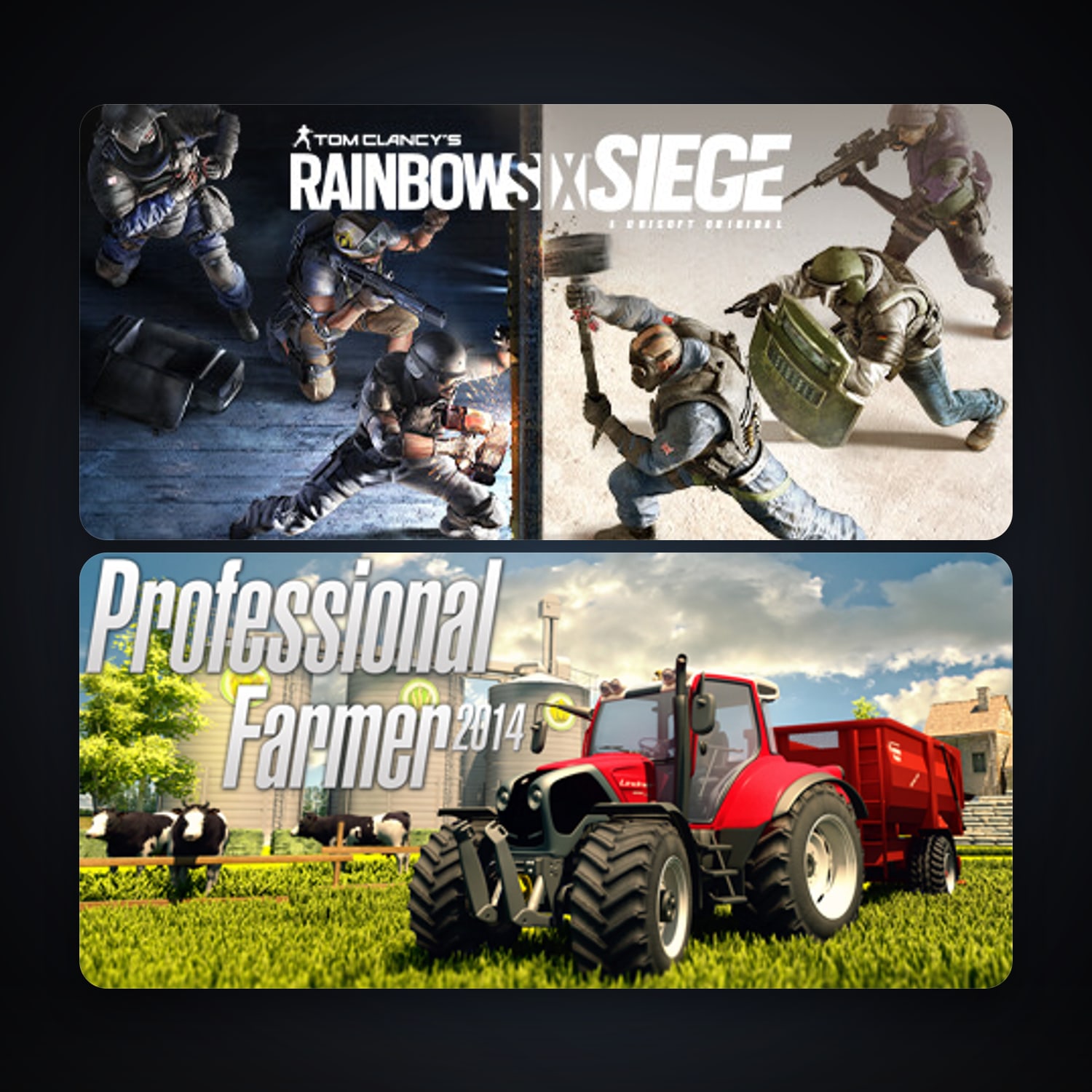 Professional Farmer 2014 + Tom Clancy's Rainbow Six Siege, 5 games, clean — HabibiAccounts