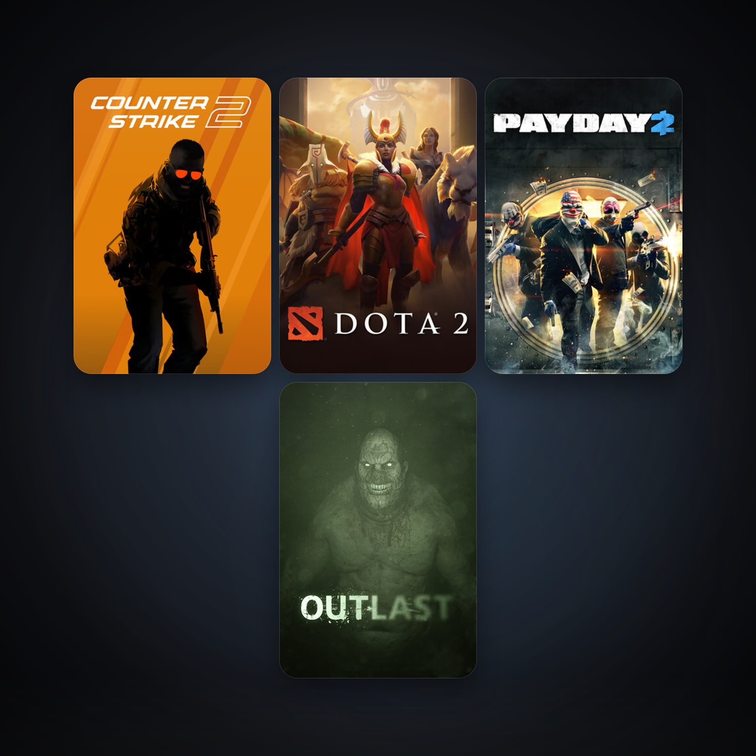 Dota 2 + CS2 Prime, 4 games, clean — HabibiAccounts