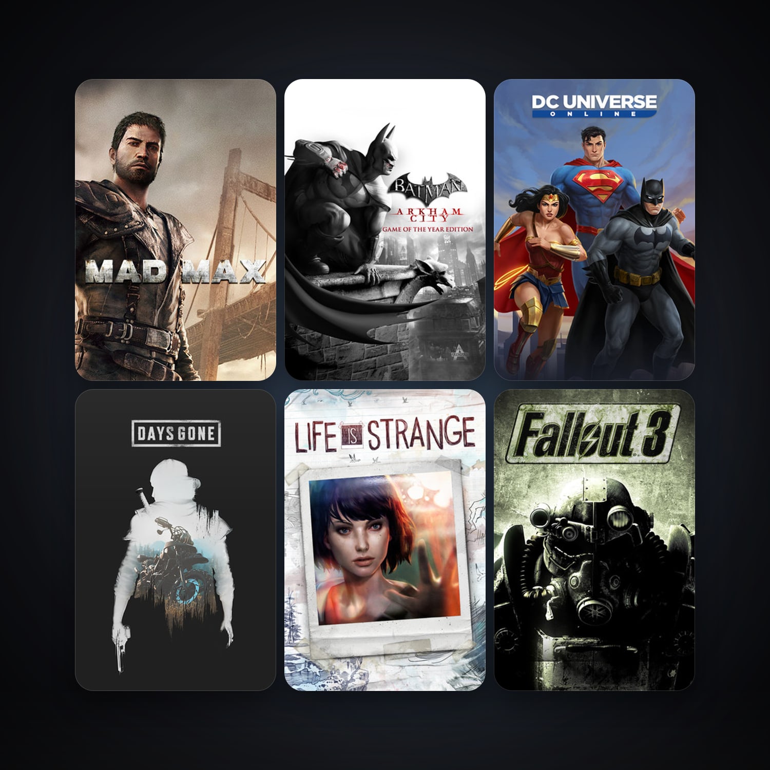 Fallout 3 + DC Universe Online, 21 games, clean — HabibiAccounts